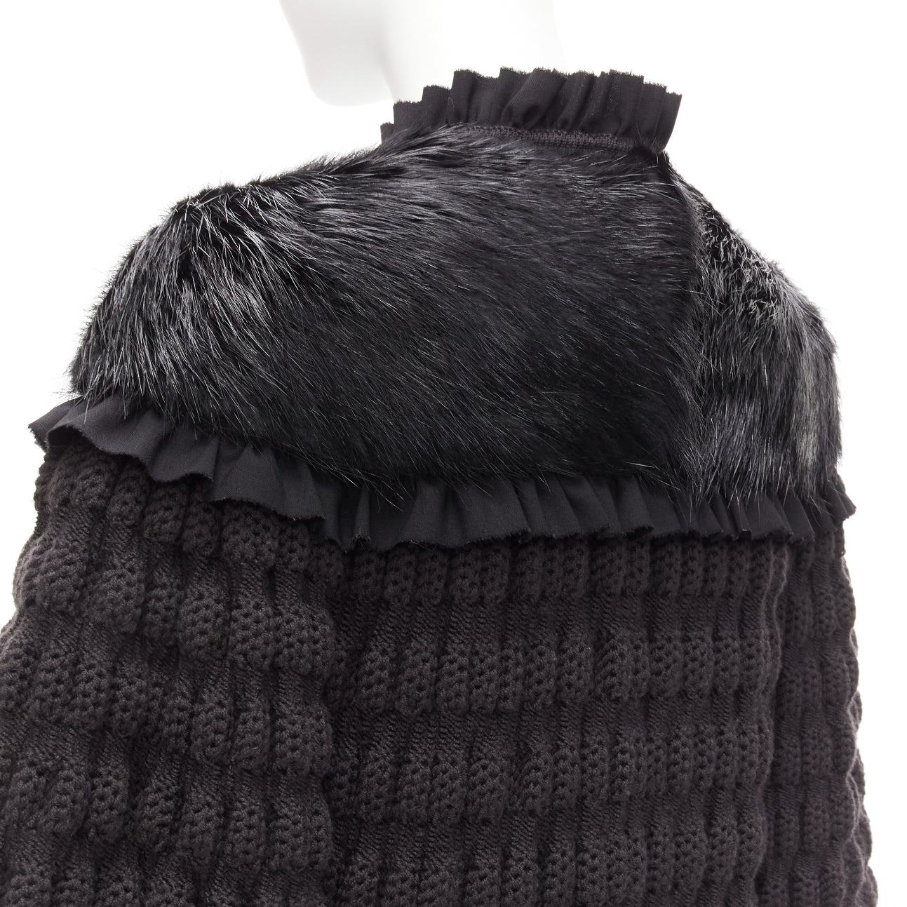 Fendi Black Bell Coat - Image 11