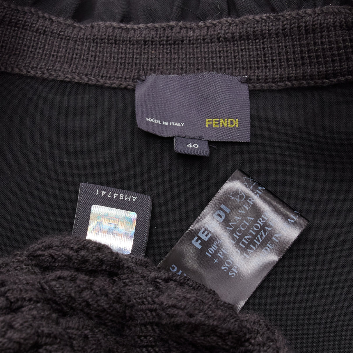 Fendi Black Bell Coat - Image 13