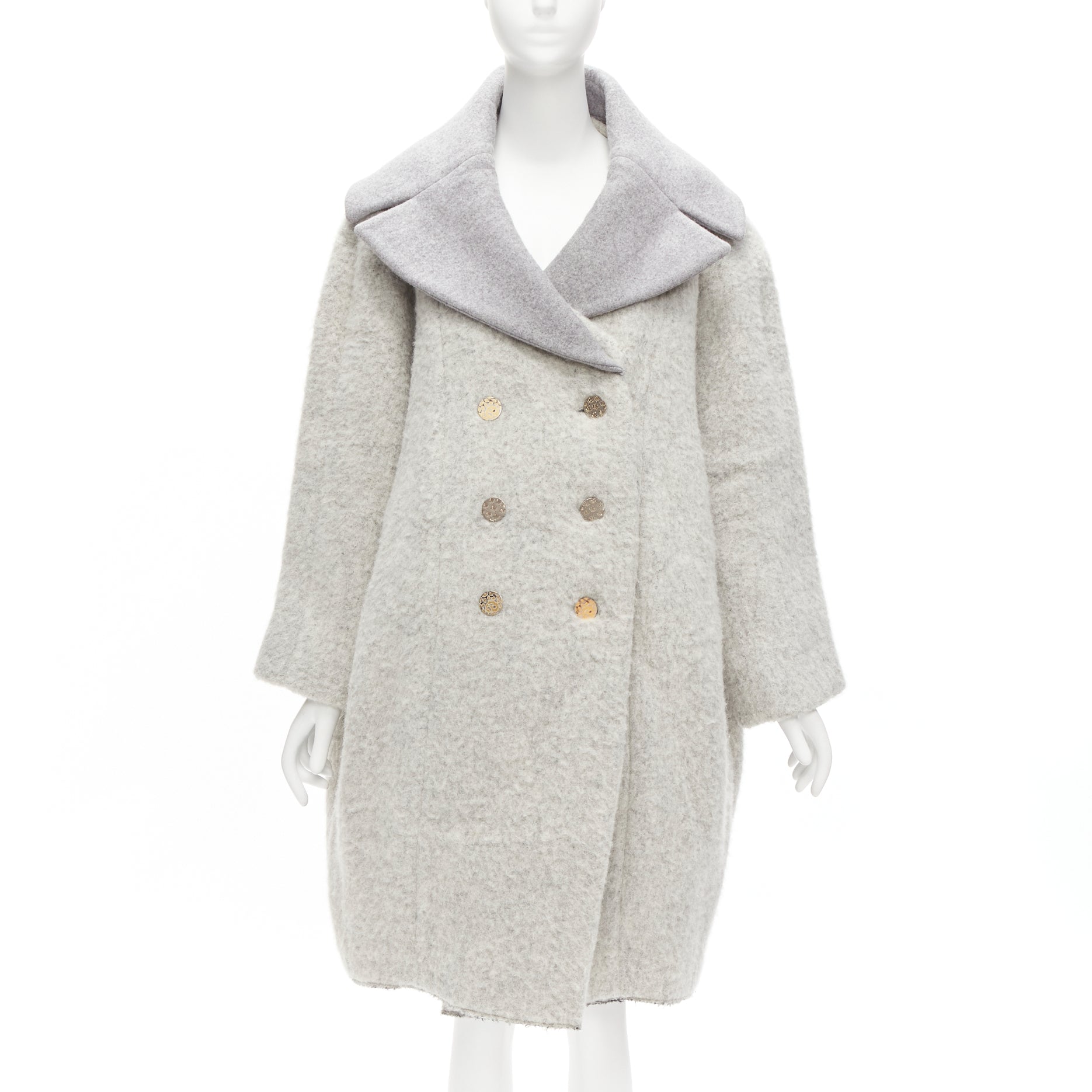 Celine Grey Cocoon Coat