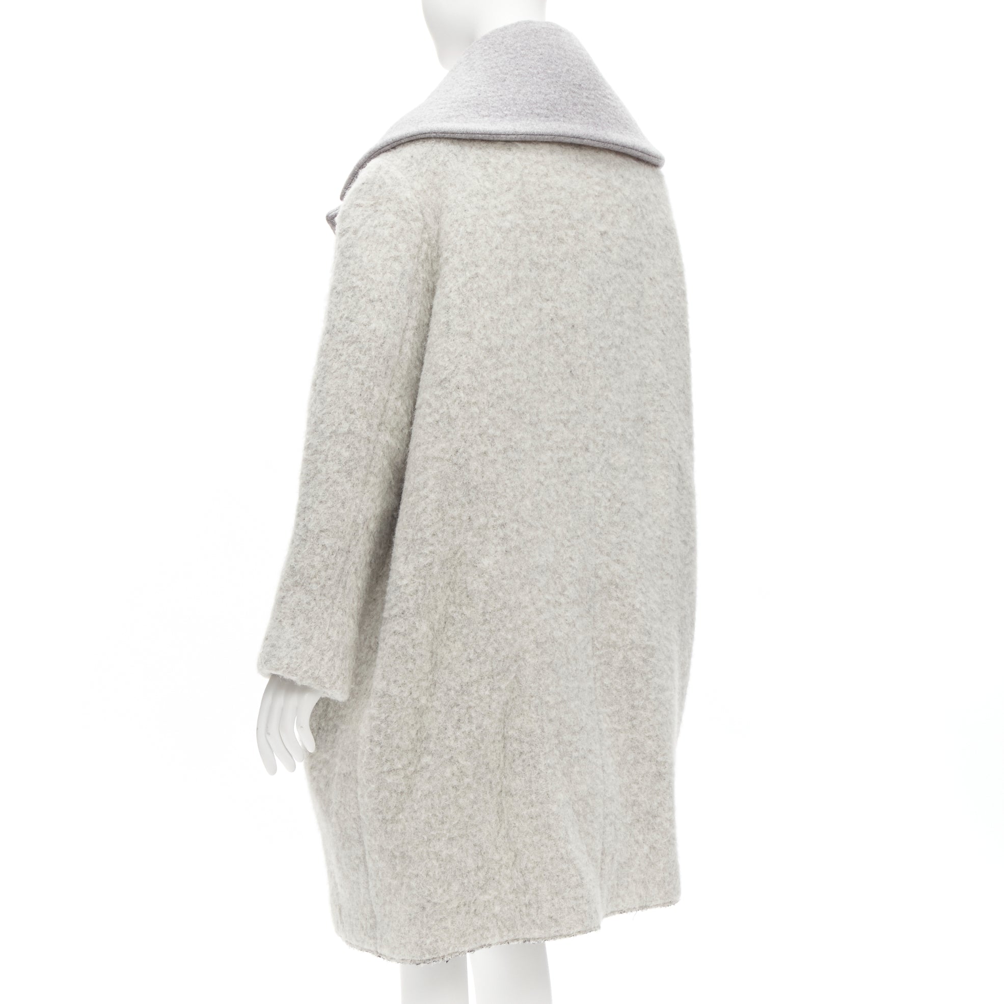 Celine Grey Cocoon Coat - Detail 2