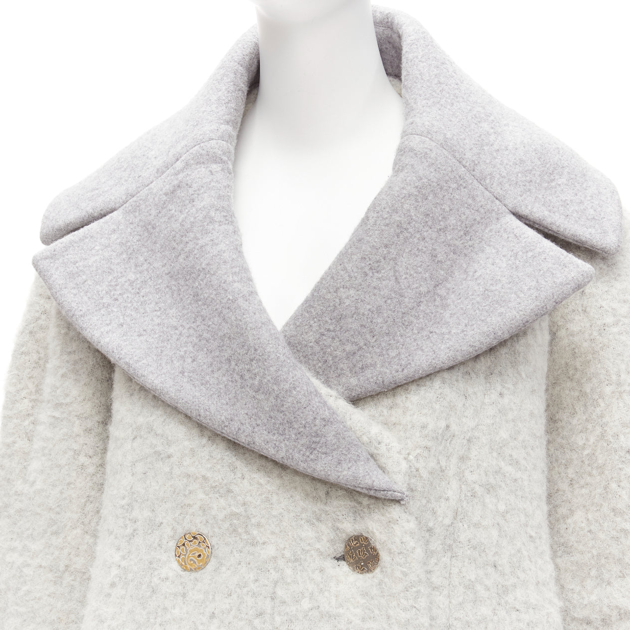 Celine Grey Cocoon Coat - Image 10