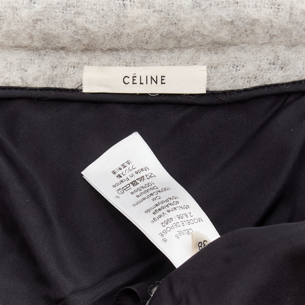 Celine Grey Cocoon Coat - Image 11