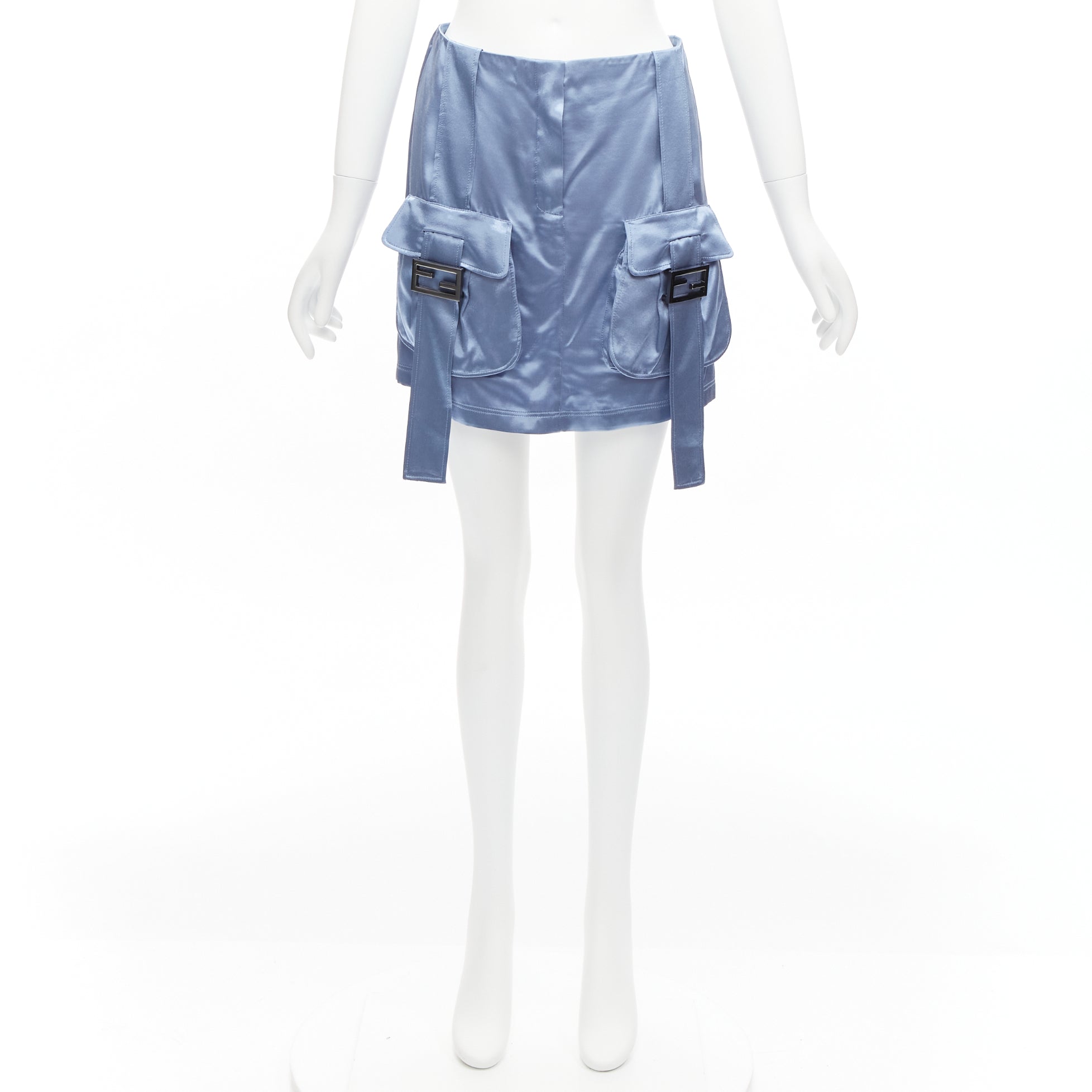 Fendi Cargo Satin Skirt - Image 11