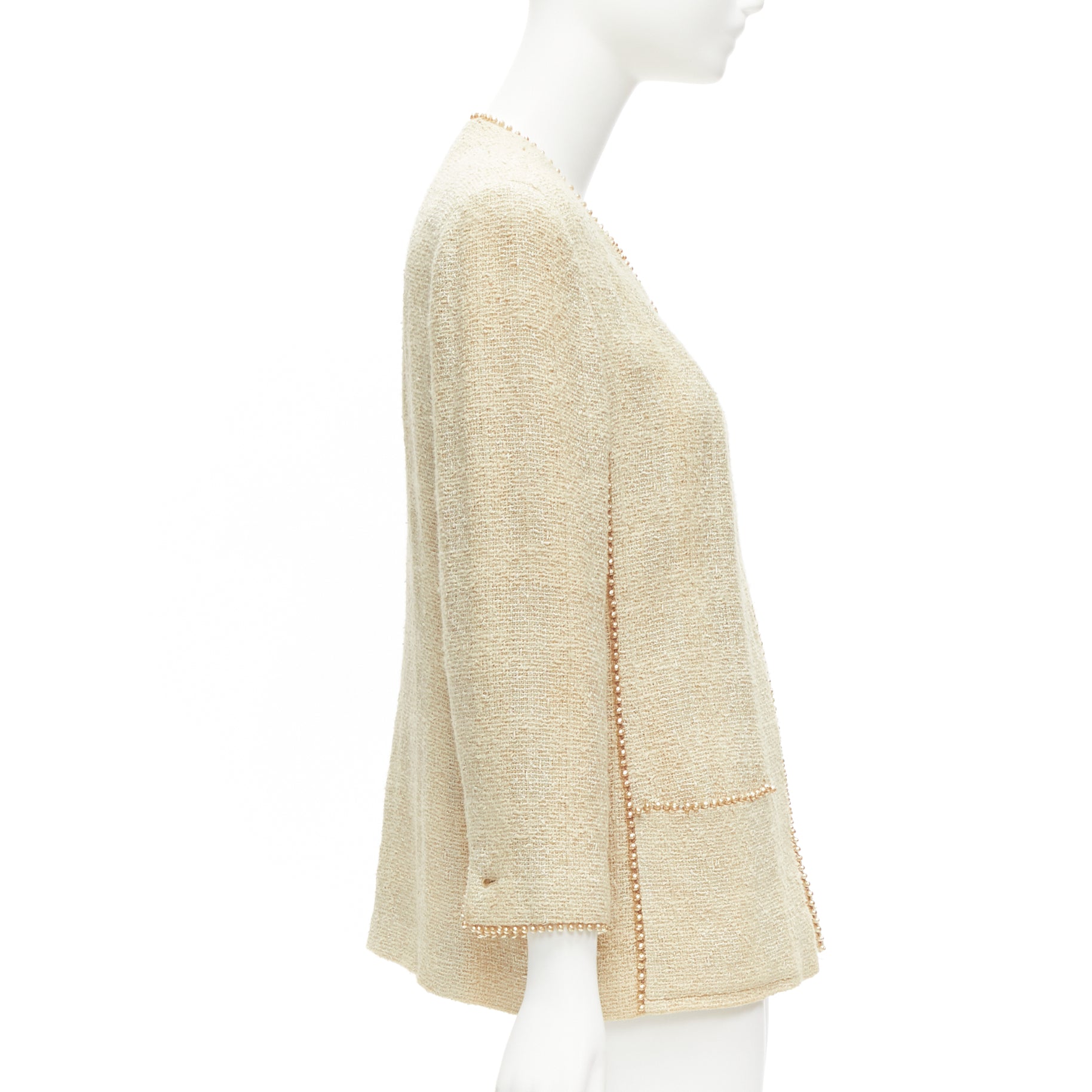 Chanel Pearl Trim Jacket - Side view