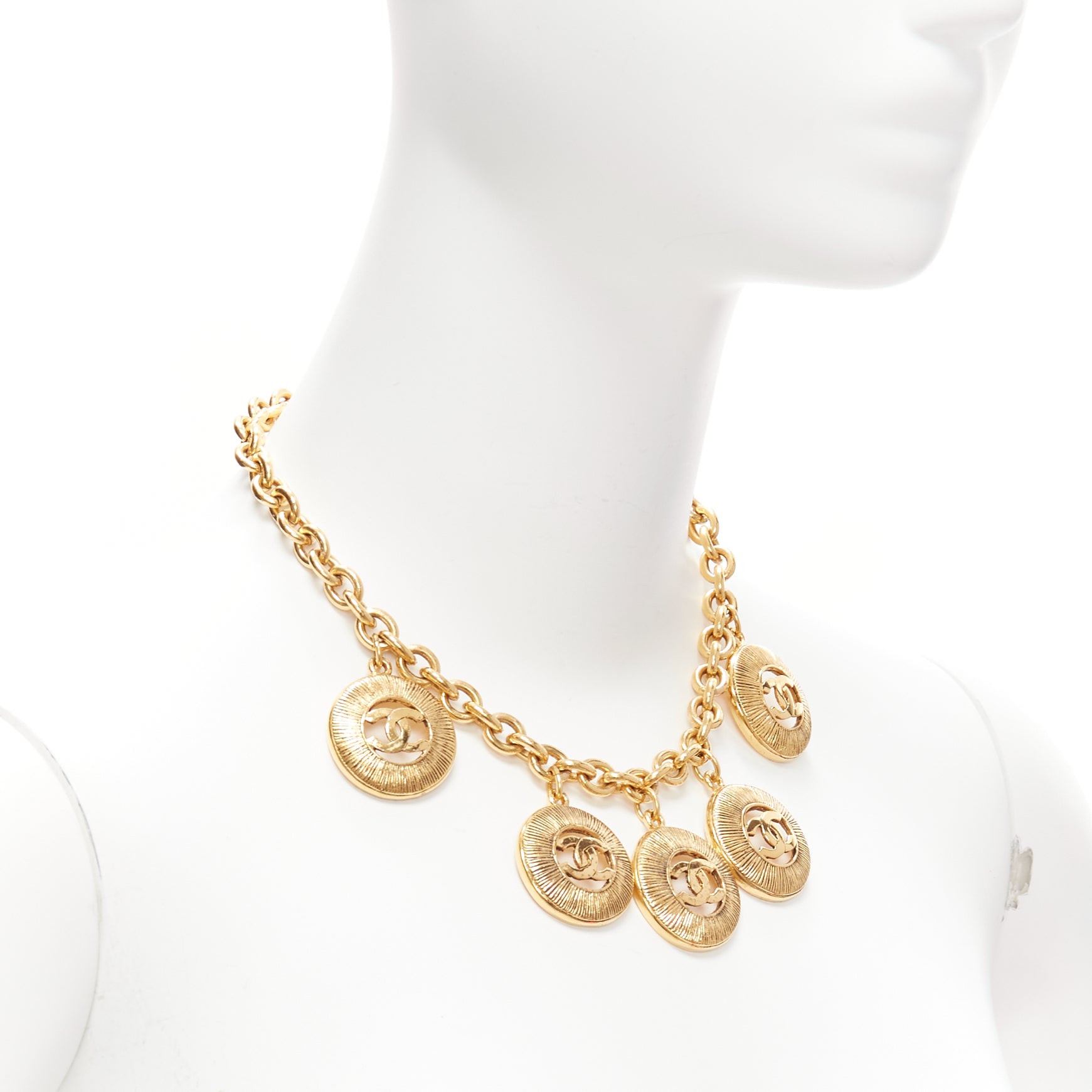 Chanel Gold Coin Necklace - Image 6