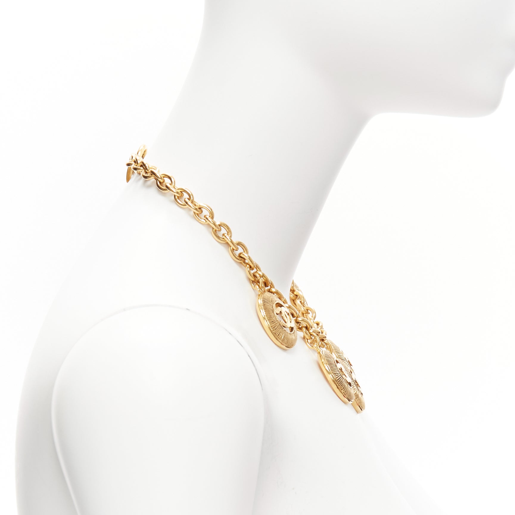 Chanel Gold Coin Necklace - 4