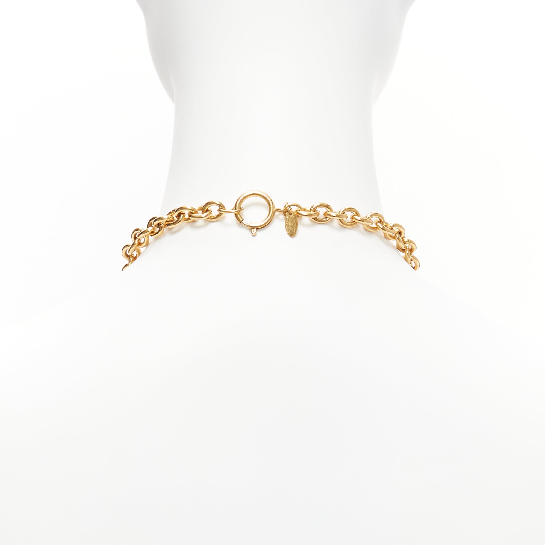 Chanel Gold Coin Necklace - Side view