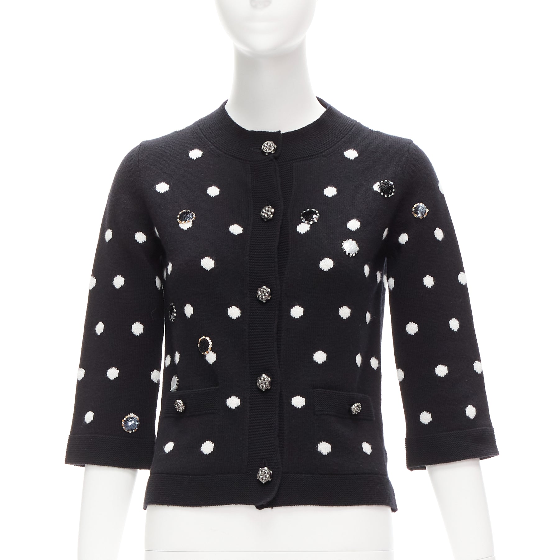 Chanel Embellished Dot Cardigan - Image 6