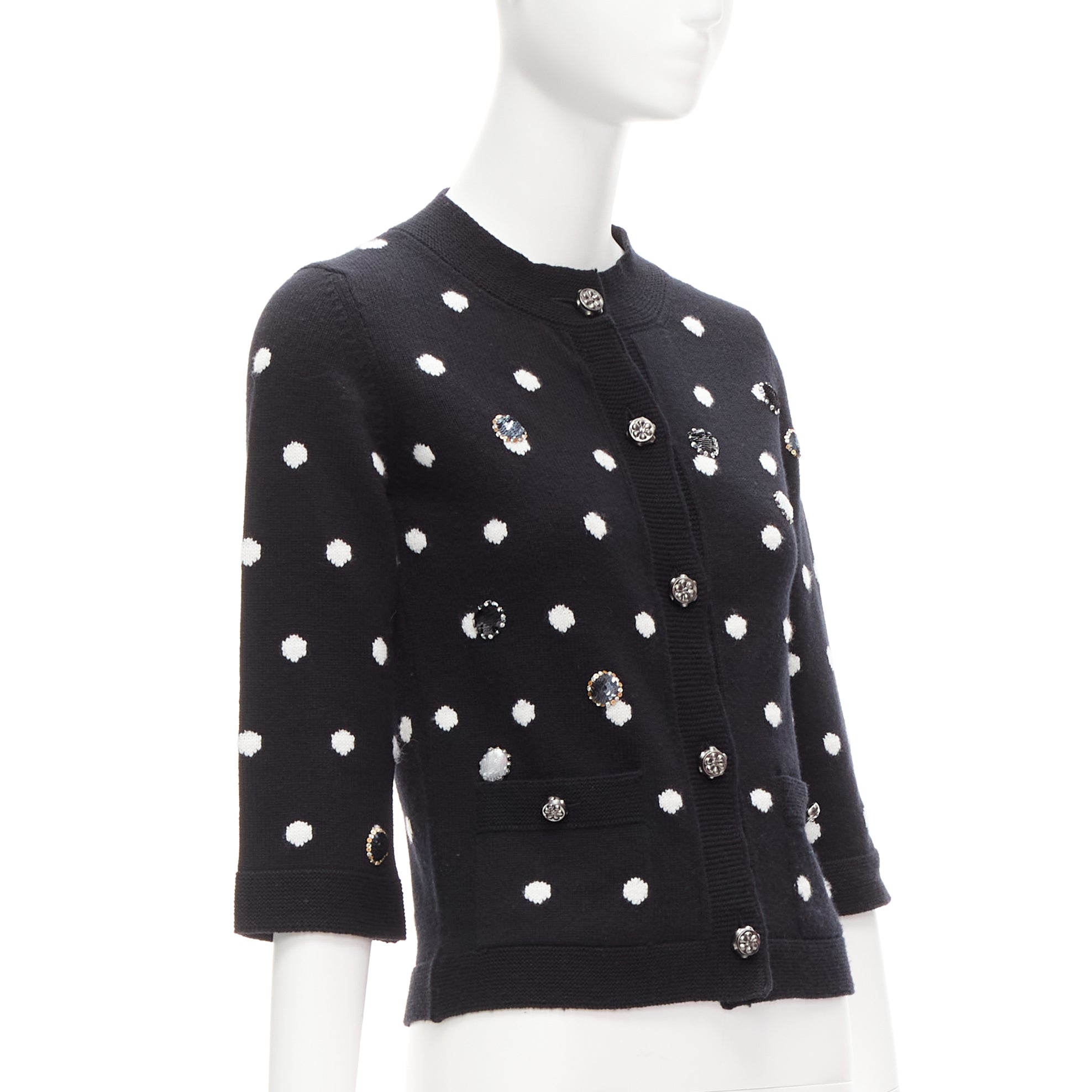 Chanel Embellished Dot Cardigan - 4