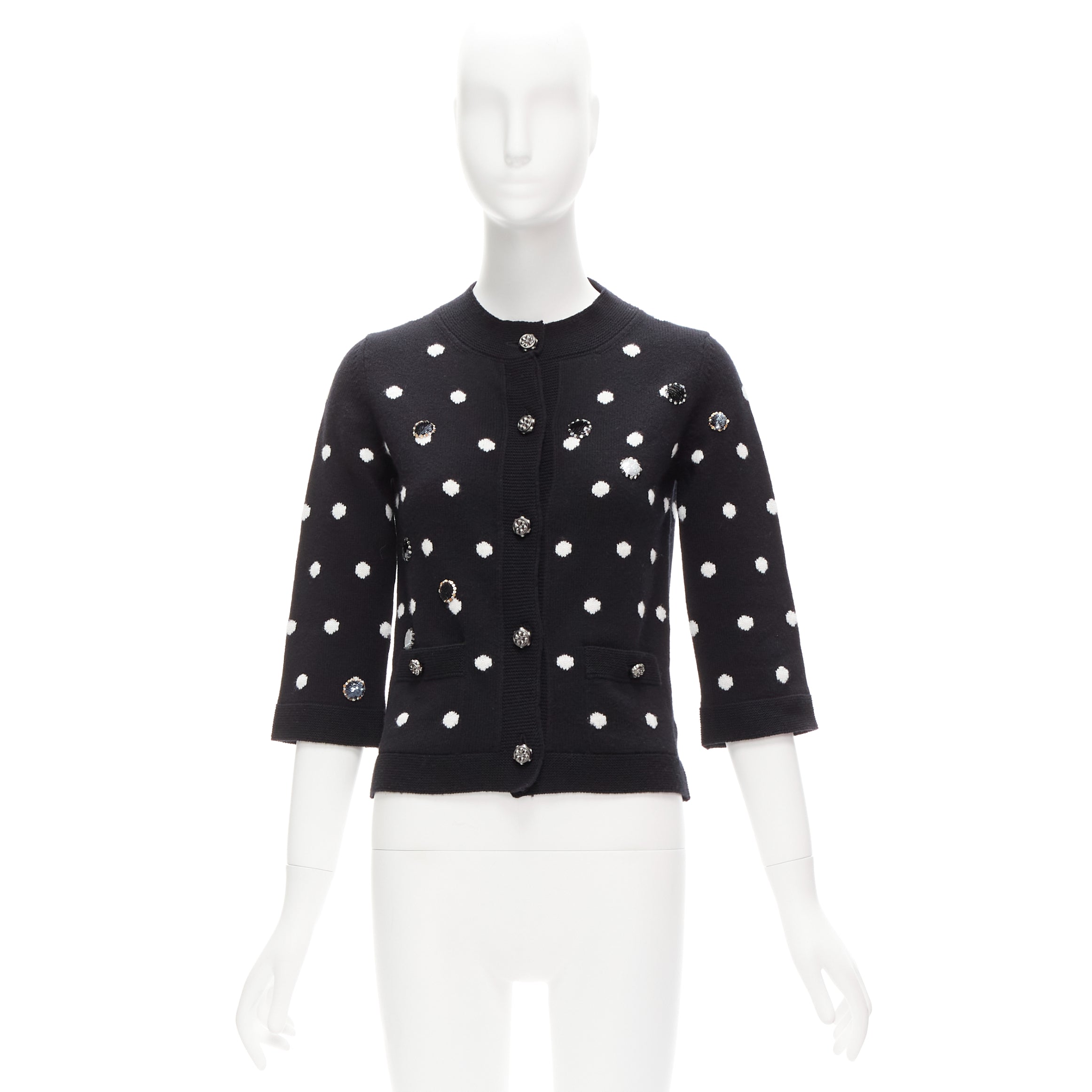 Chanel Embellished Dot Cardigan - Image 11