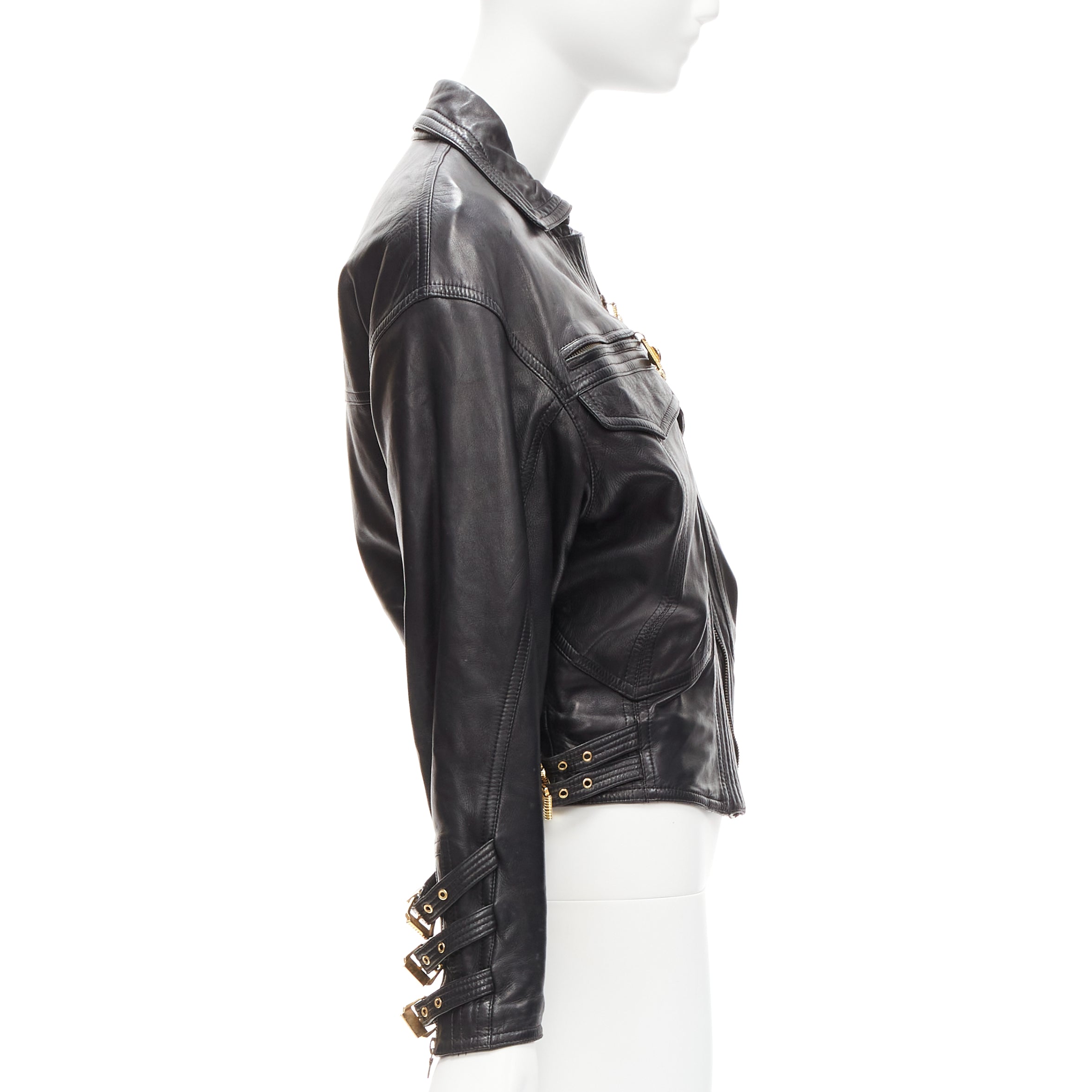 Gianni Versace Bondage Buckle Bomber - Side view