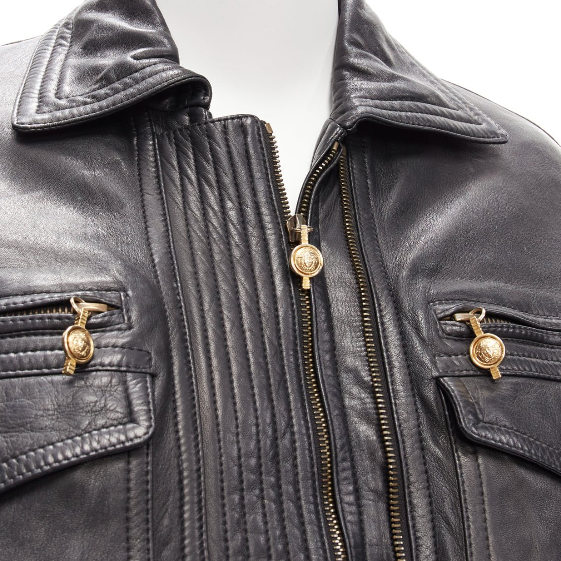 Gianni Versace Bondage Buckle Bomber - Image 10