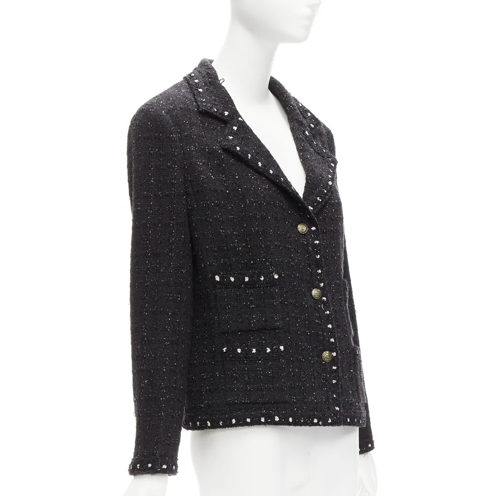 Chanel Fantasy Tweed Black Tweed Never worn - Model View