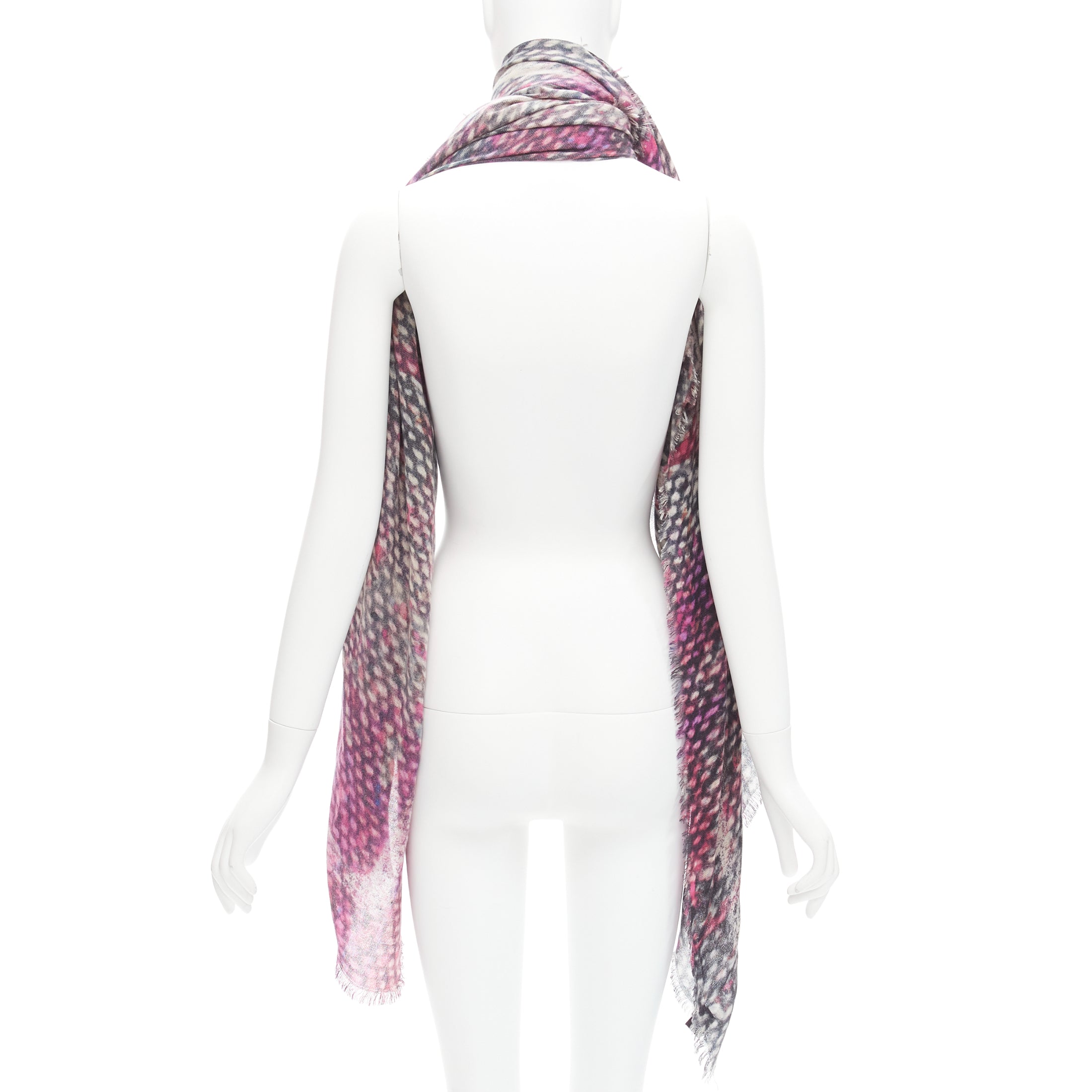 Chanel Oversized Tweed Scarf - Side view