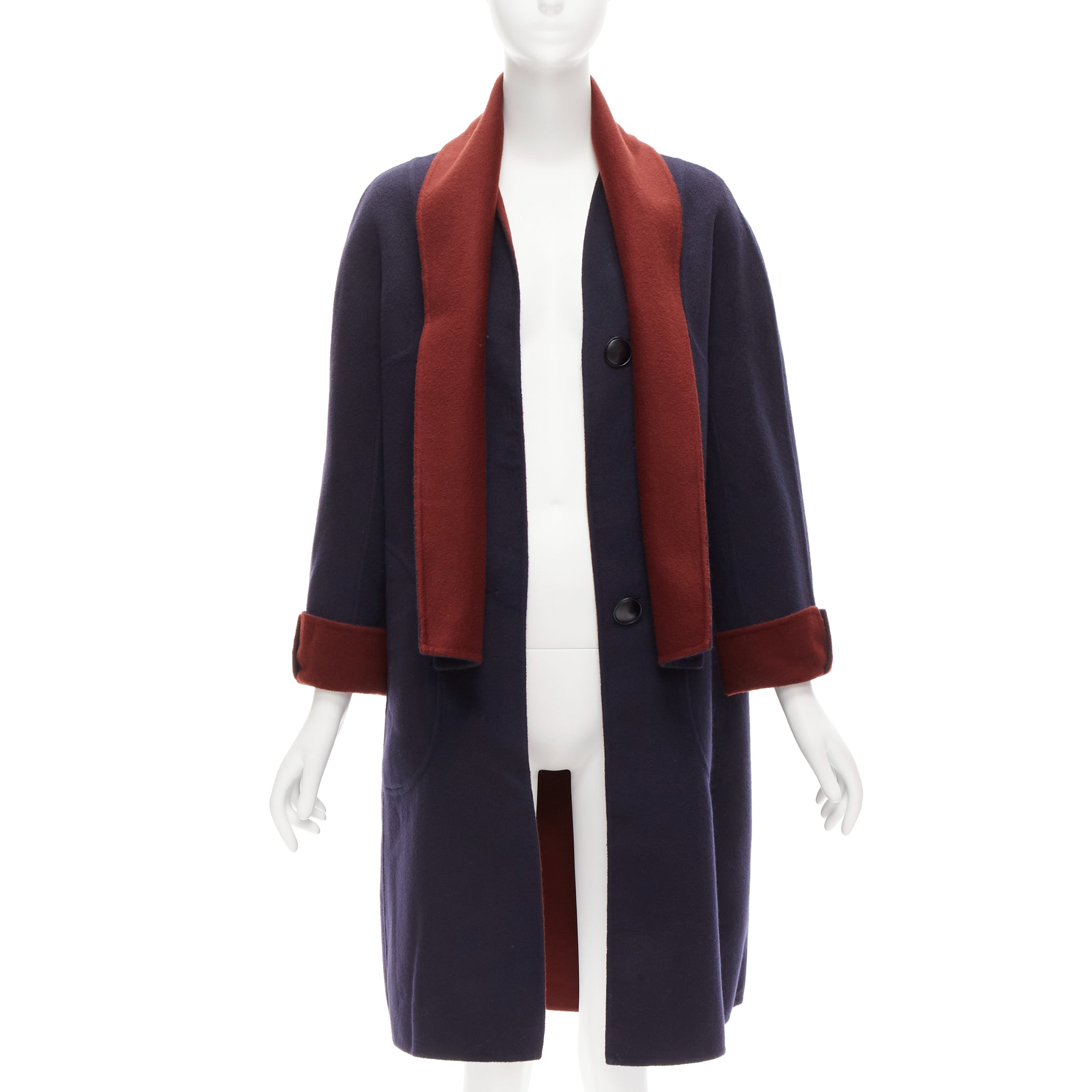 Loro Piana Burgundy Reversible Coat - Image 6