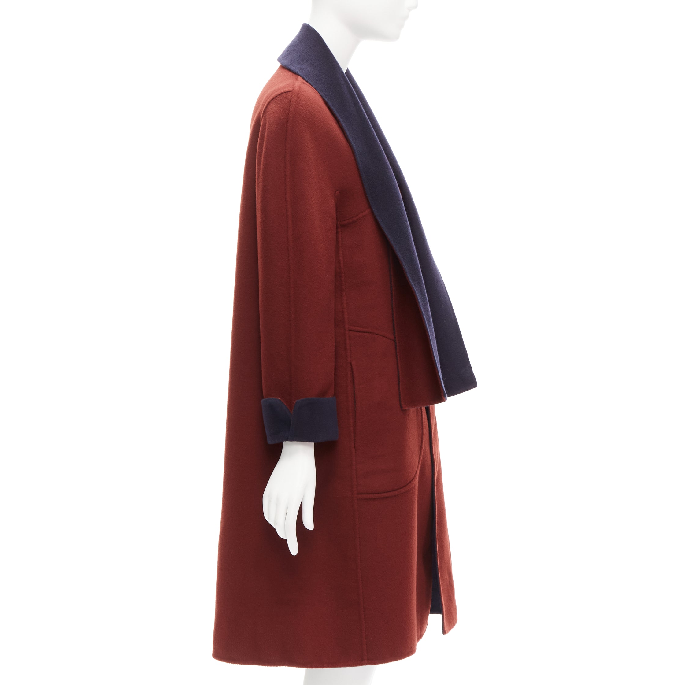 Loro Piana Burgundy Reversible Coat - Image 10