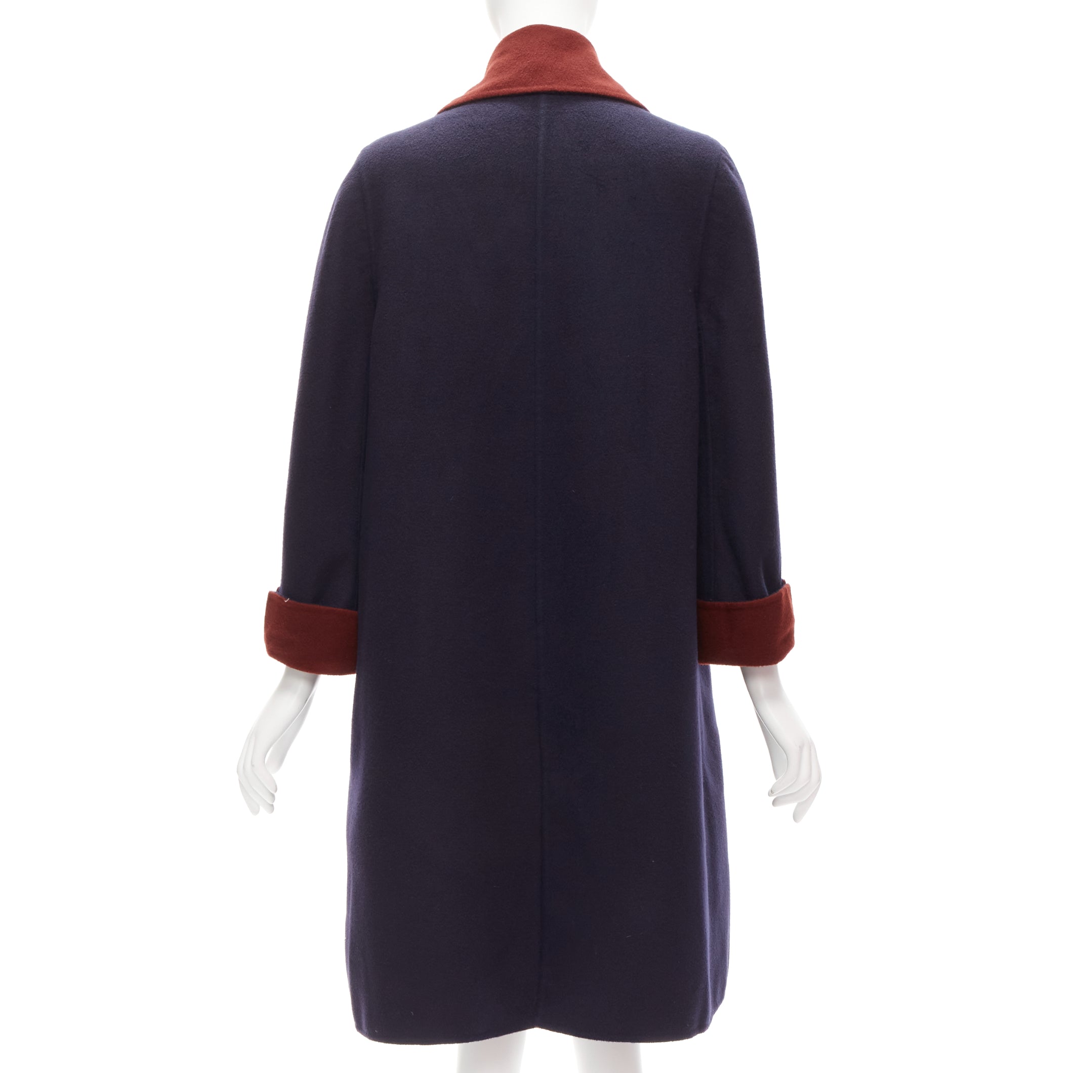 Loro Piana Burgundy Reversible Coat - Image 11