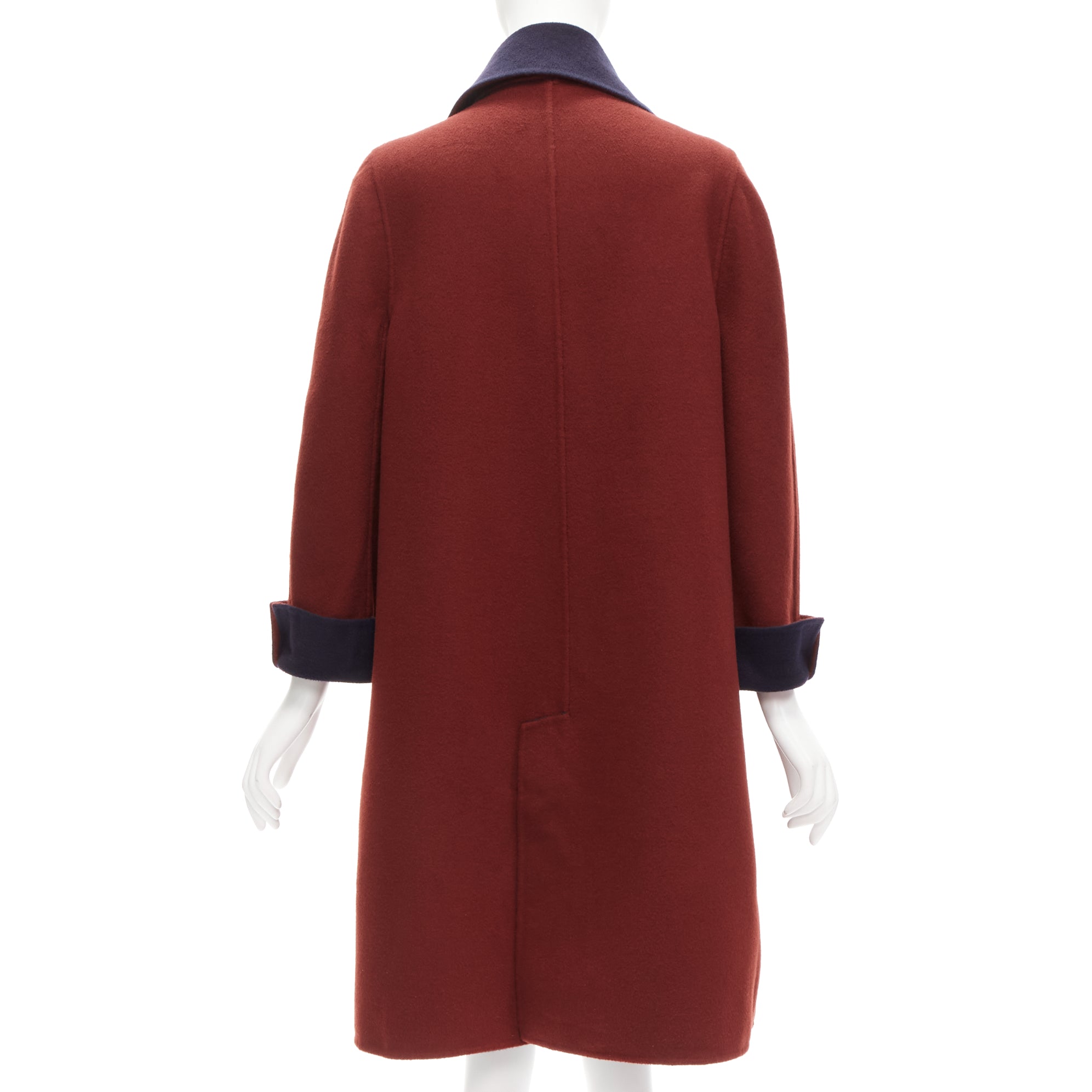 Loro Piana Burgundy Reversible Coat - Image 12