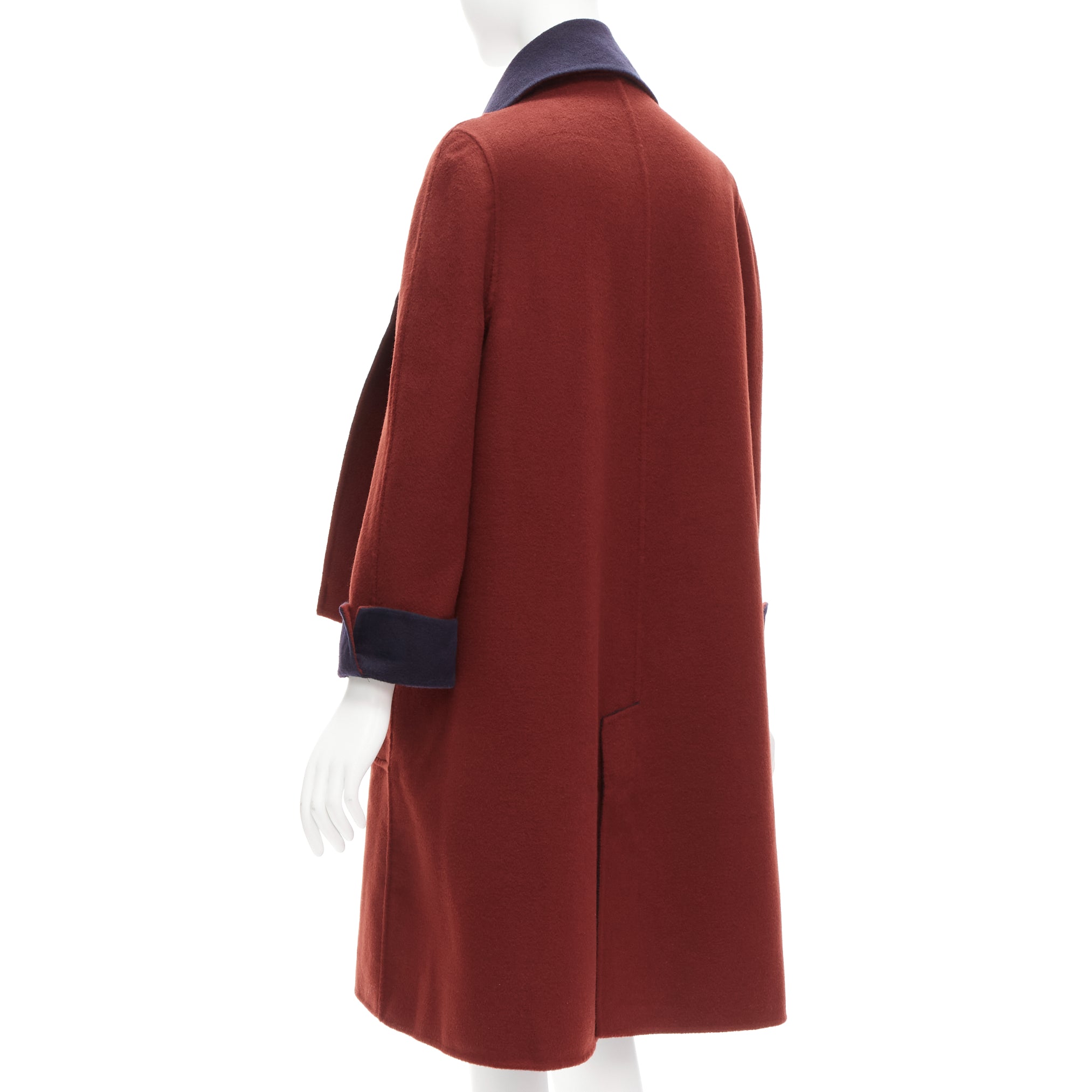 Loro Piana Burgundy Reversible Coat - Image 14