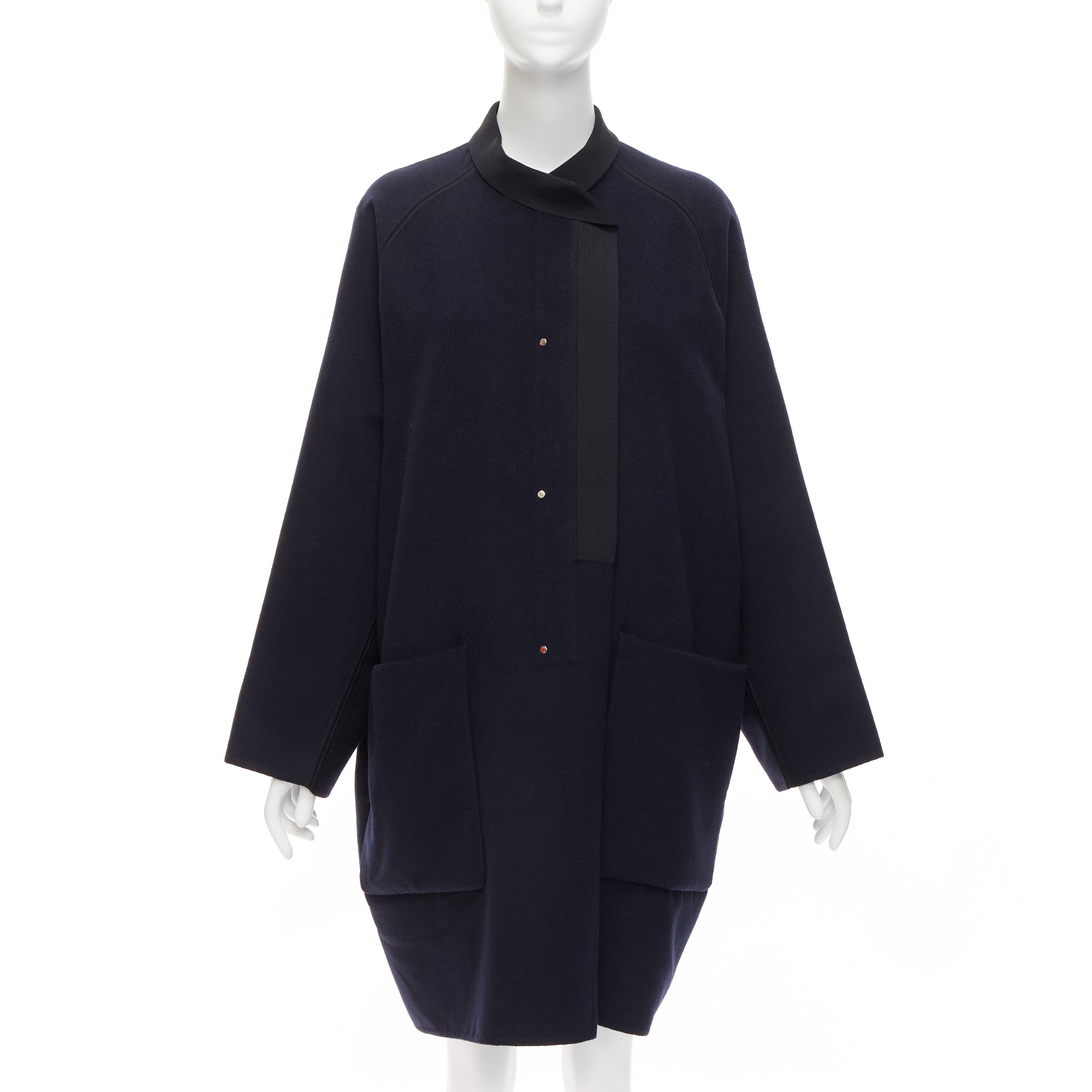 Hermès Navy Cocoon Coat