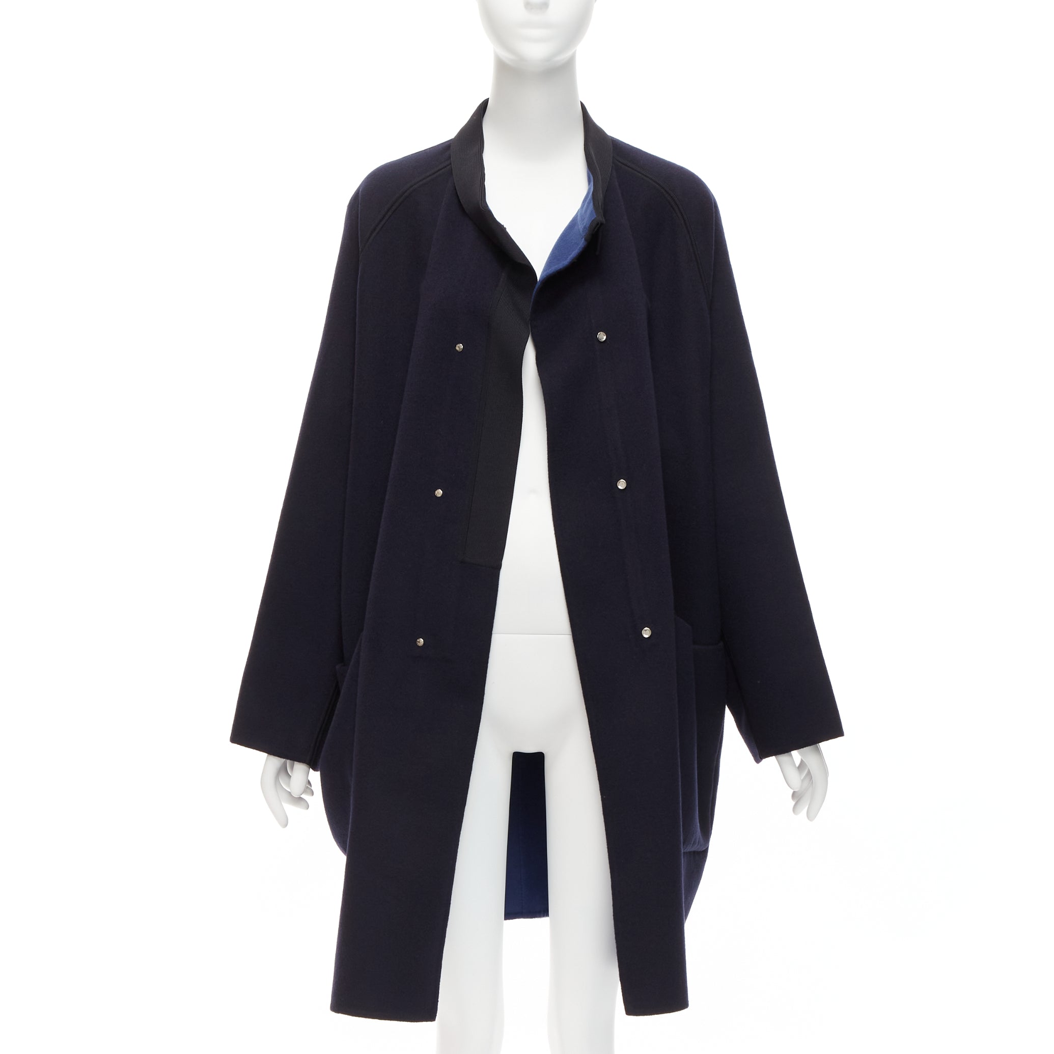 Hermès Navy Cocoon Coat - Image 6