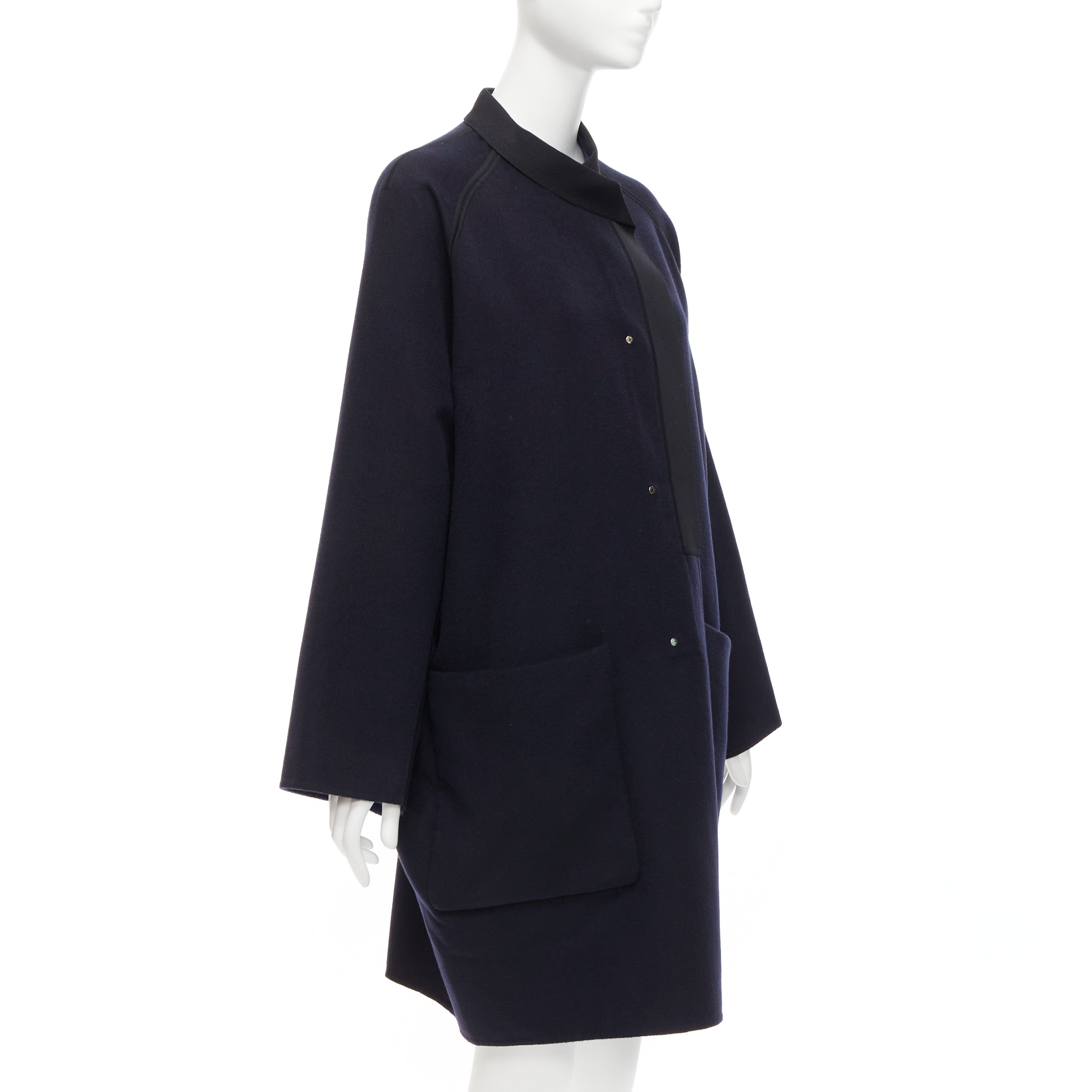 Hermès Navy Cocoon Coat - 4