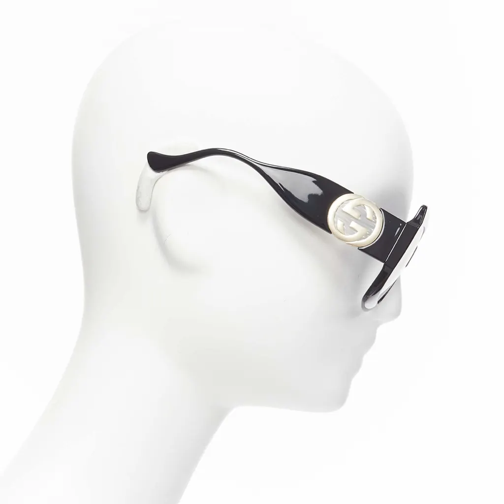 Gucci Gold Logo Glasses Black Very good - Inside View