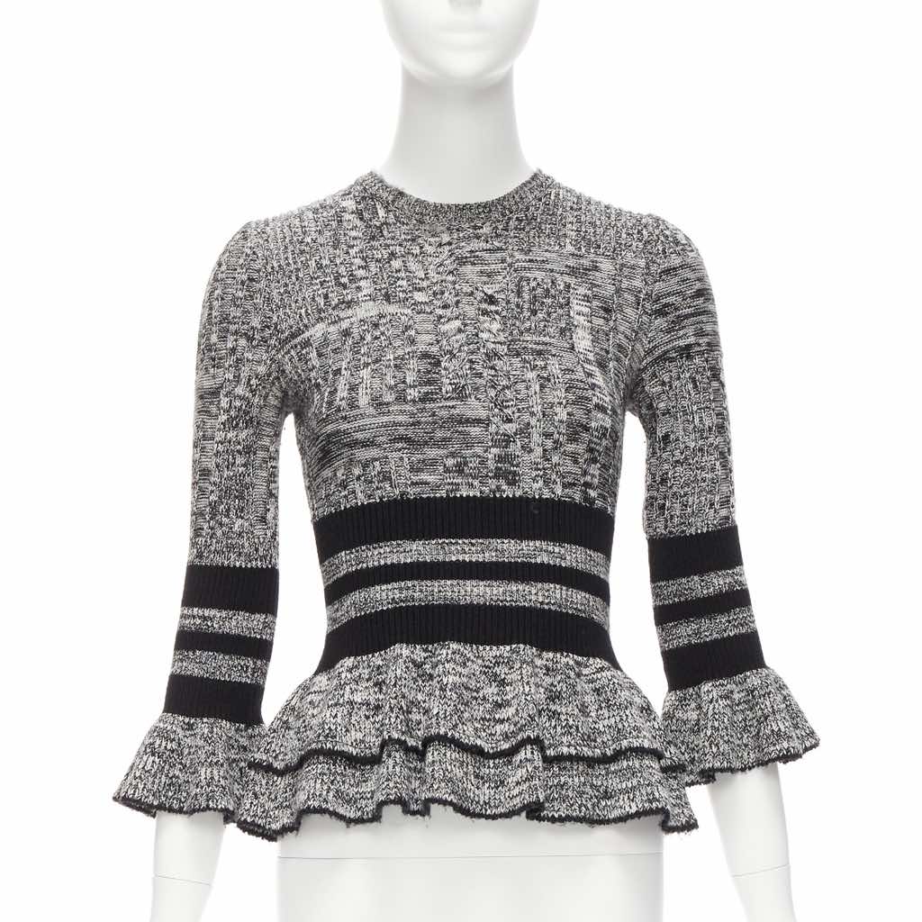 Alexander Mcqueen Melange Peplum Sweater