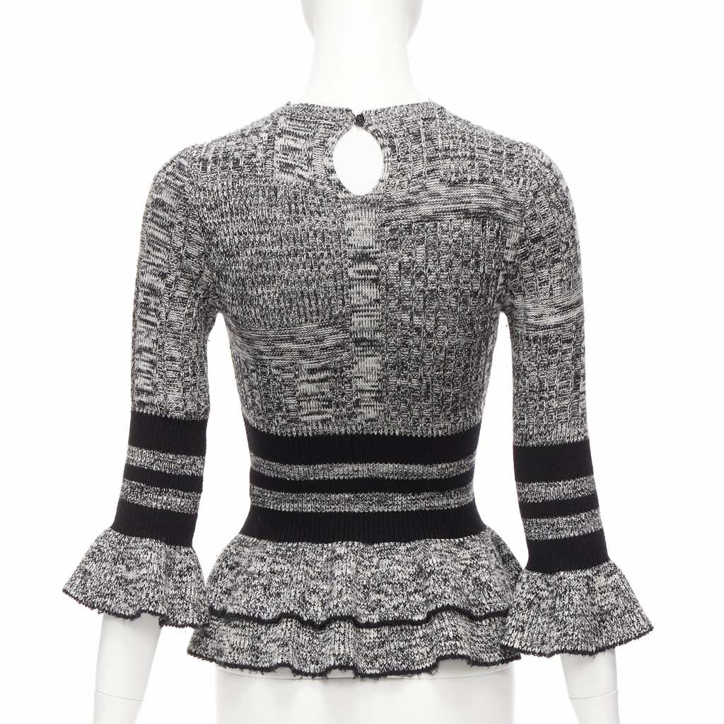 Alexander Mcqueen Melange Peplum Sweater - Side view