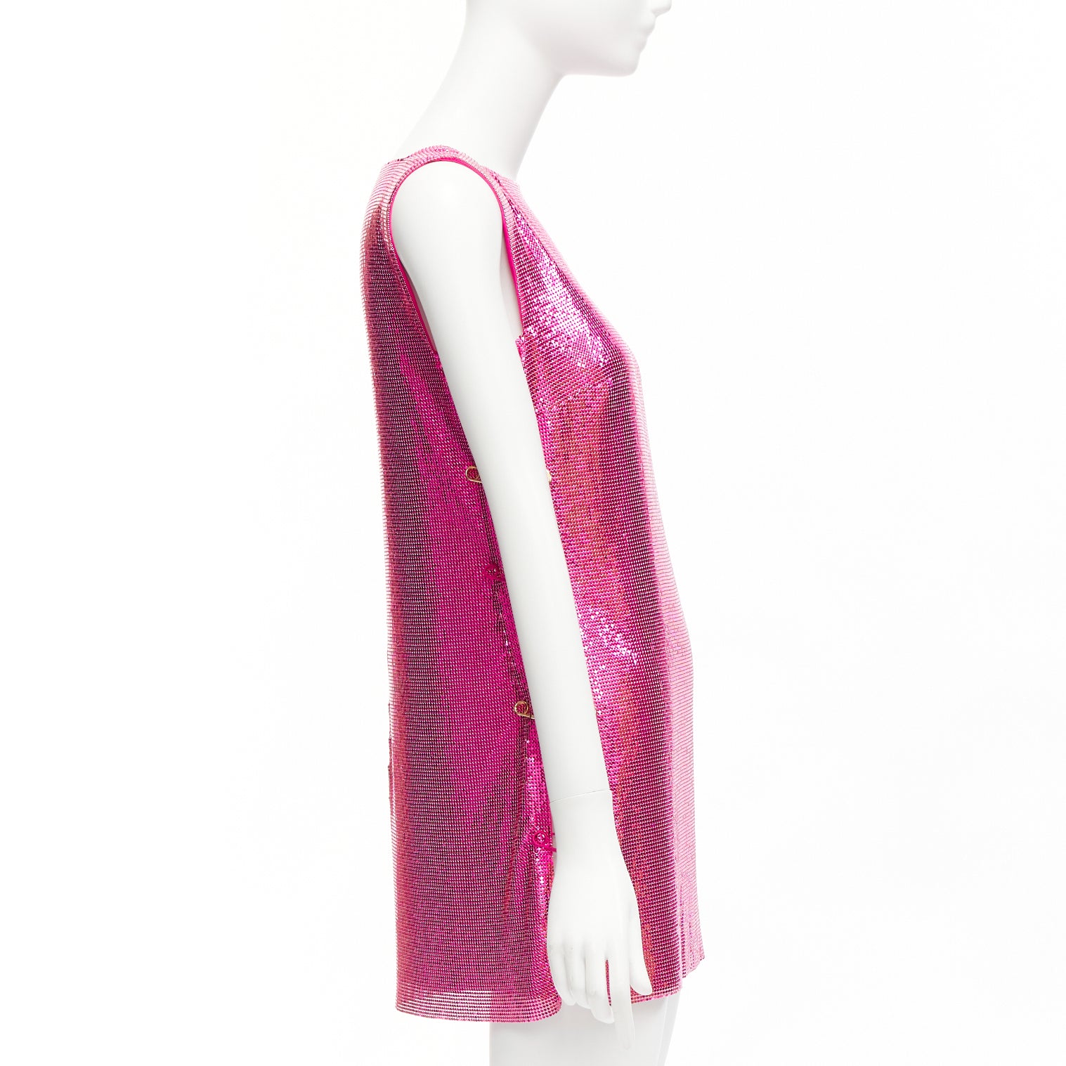 Versace Pink Chainmail Dress - 4