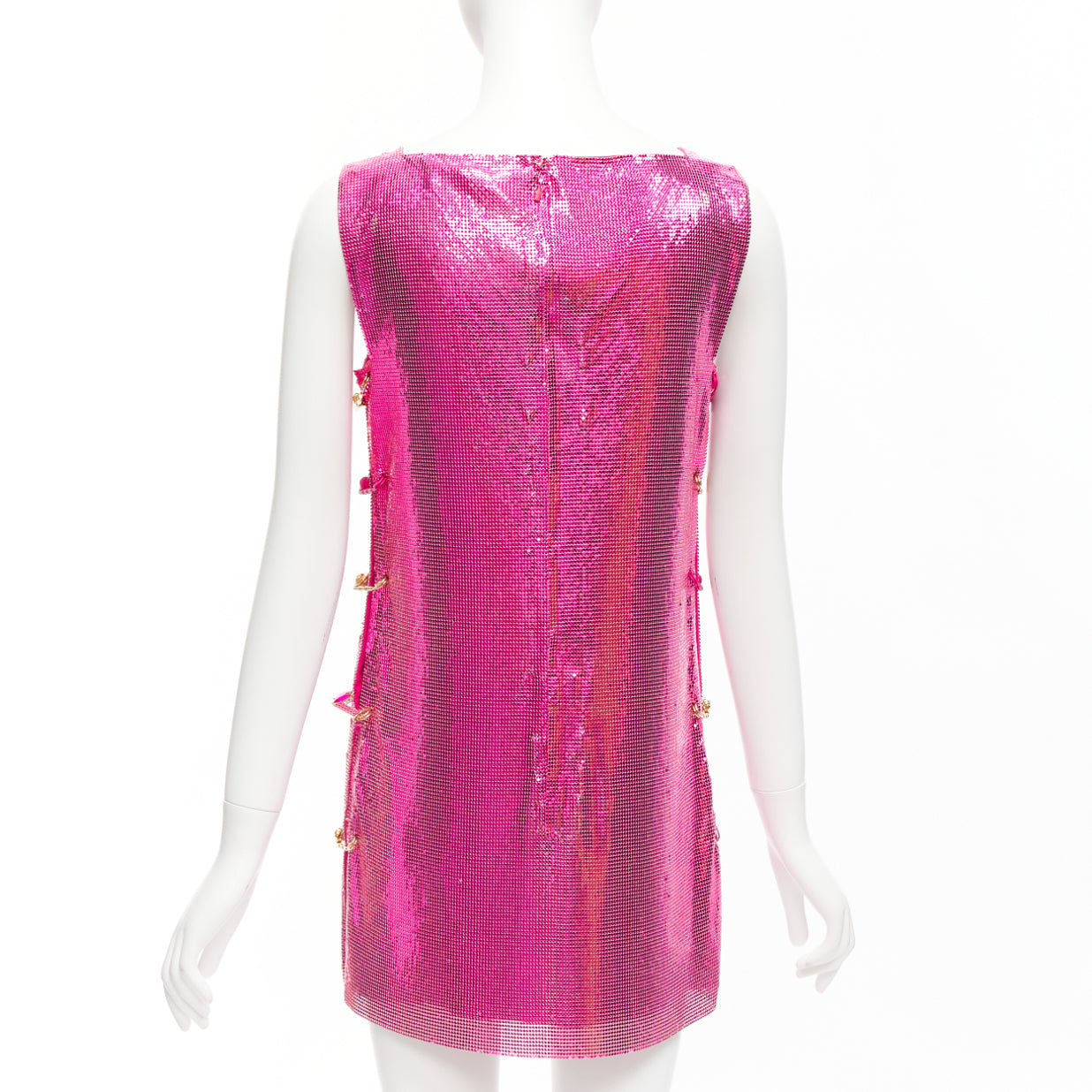 Versace Pink Chainmail Dress - Side view