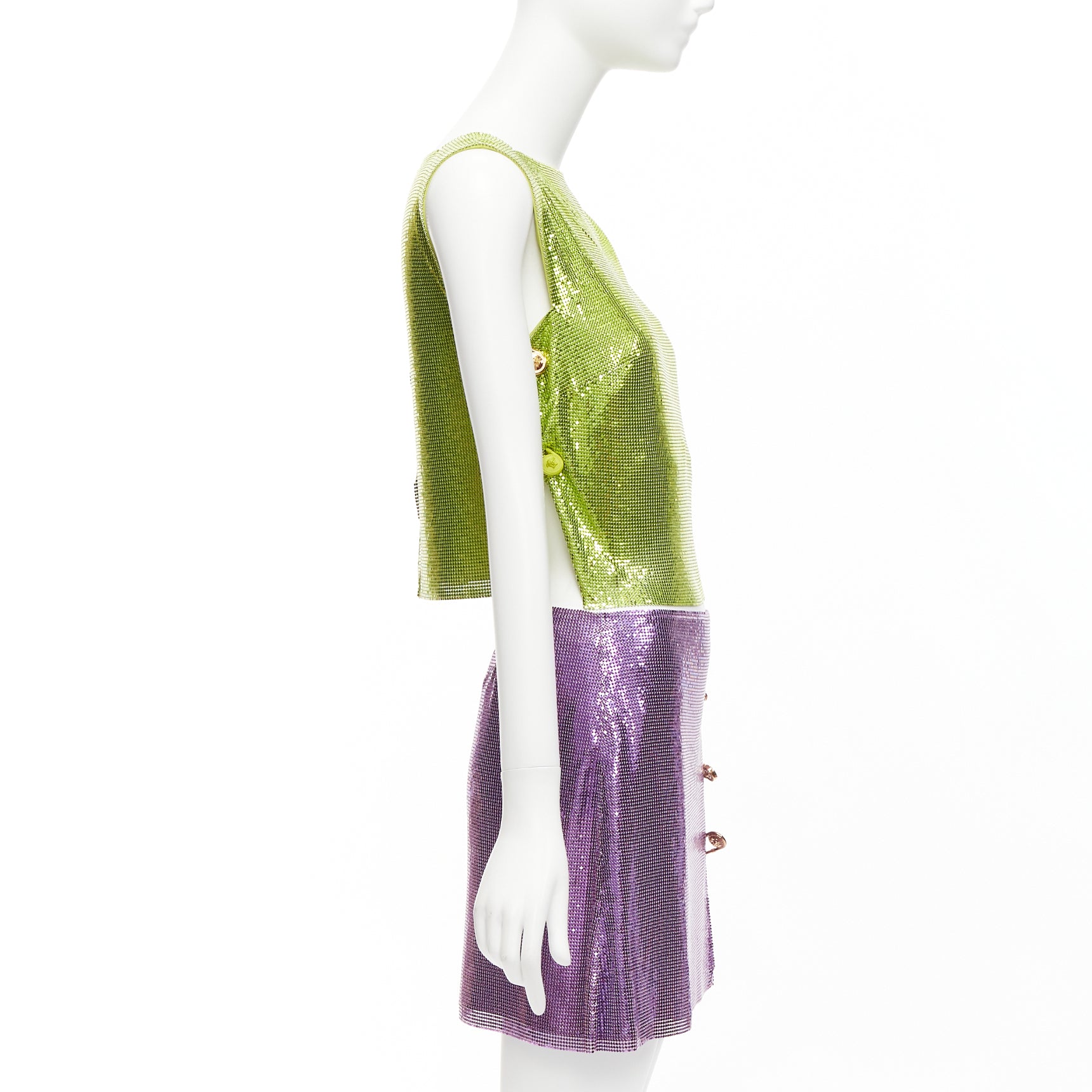 Versace Chainmail Pin Top - 4