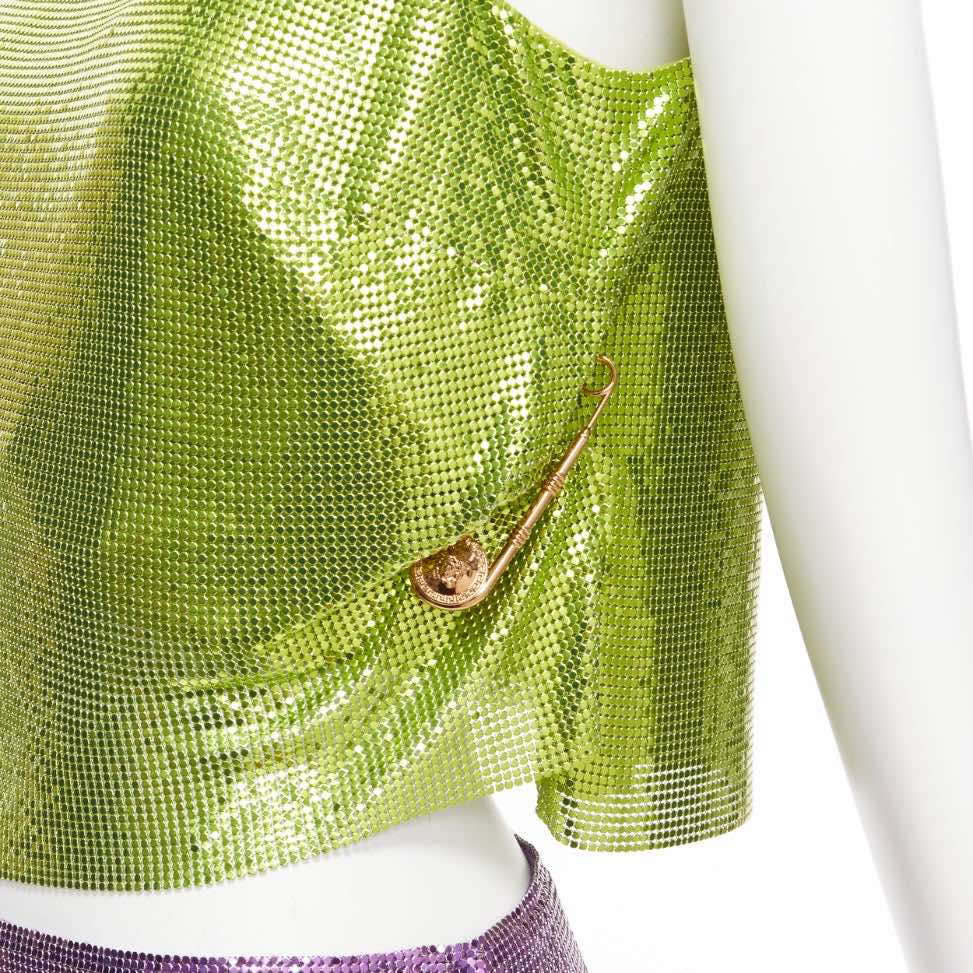 Versace Chainmail Pin Top - Image 10