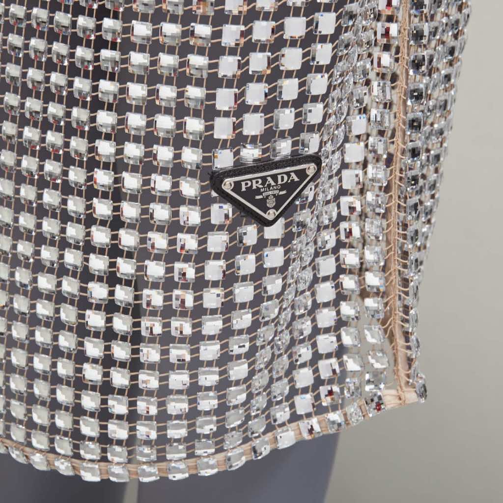 Prada Crystal Mesh Skirt - Back view