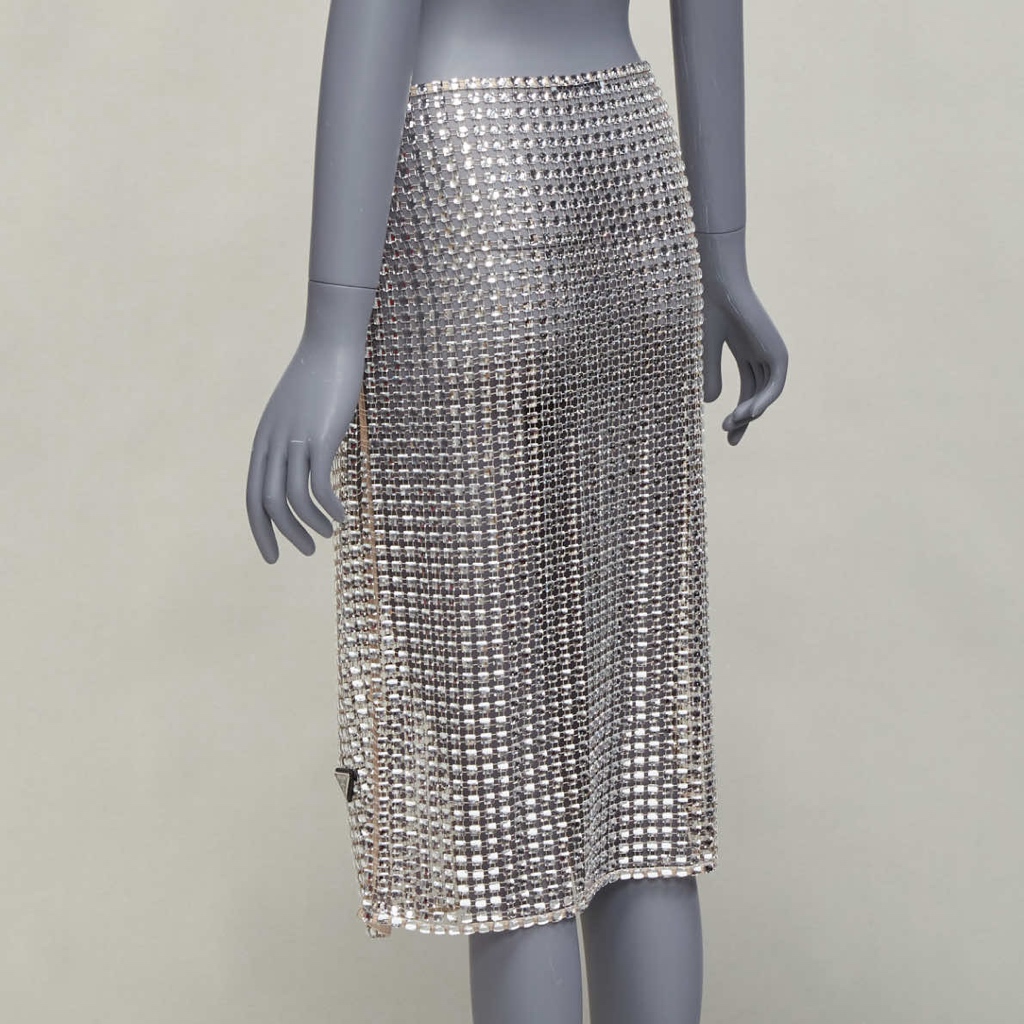 Prada Crystal Mesh Skirt - Detail 2