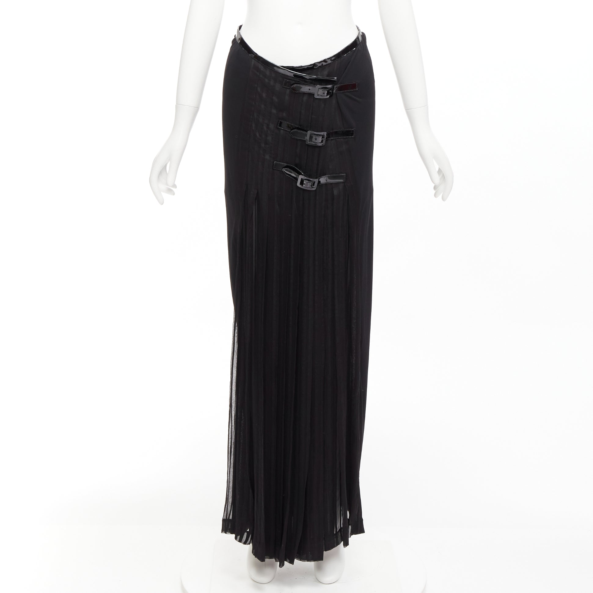 Jean Paul Gaultier Bondage Plisse Skirt