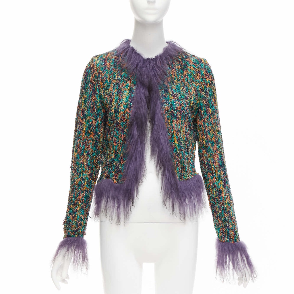 Emanuel Ungaro Green Tweed Jacket