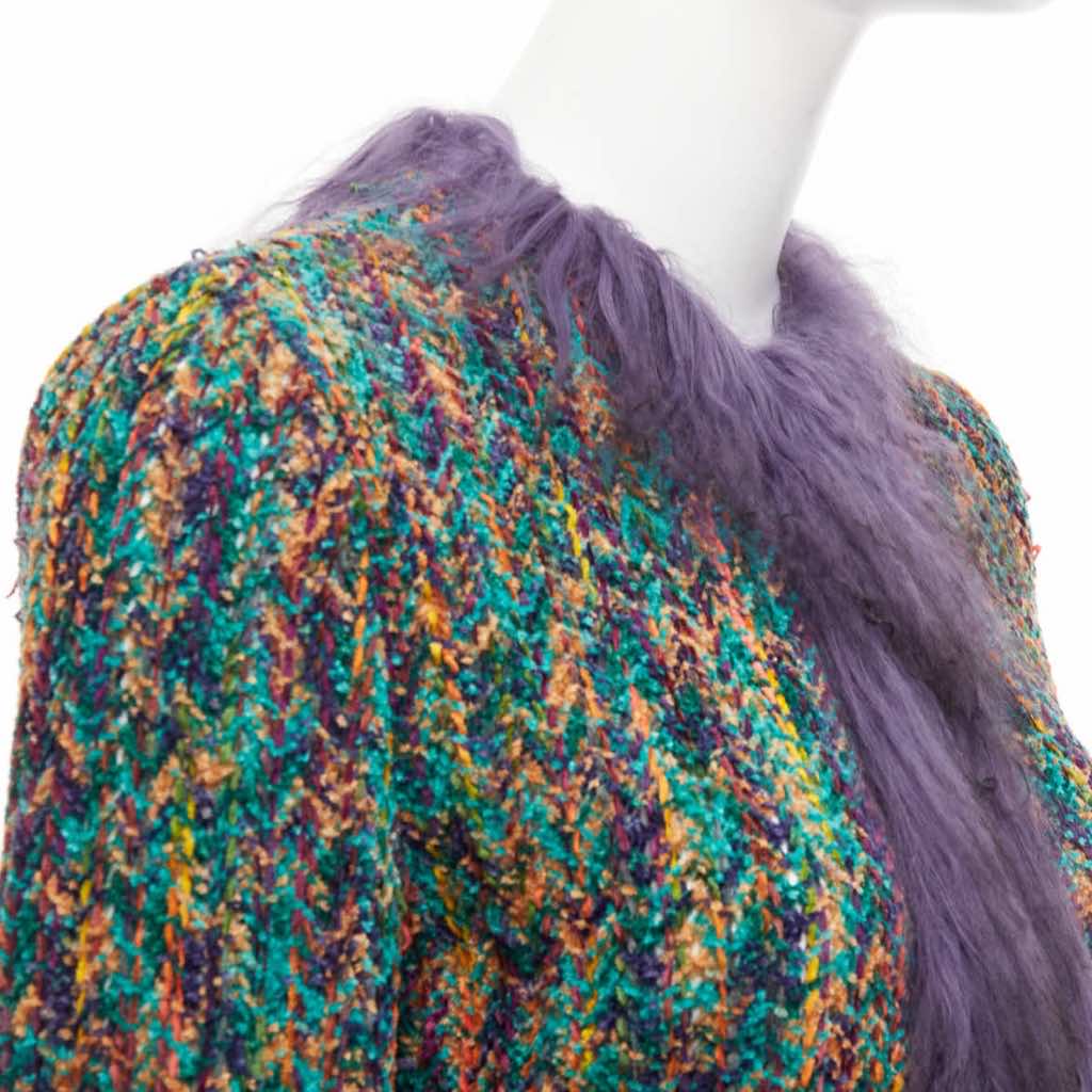 Emanuel Ungaro Green Tweed Jacket - Back view