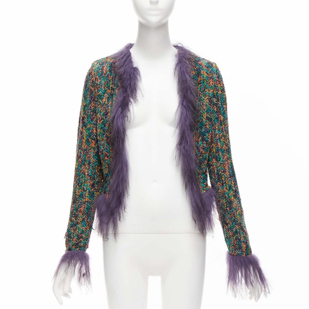 Emanuel Ungaro Green Tweed Jacket - Image 6
