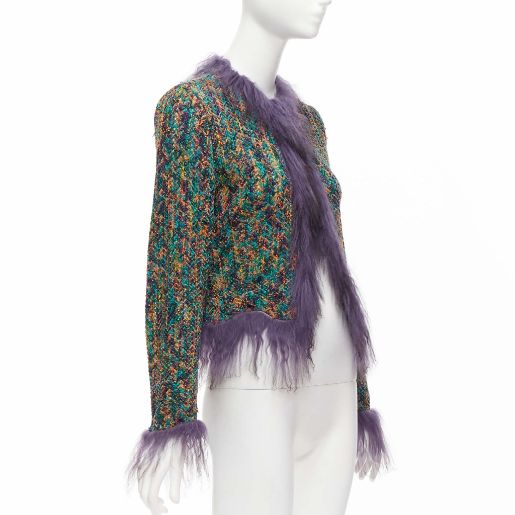 Emanuel Ungaro Green Tweed Jacket - 4