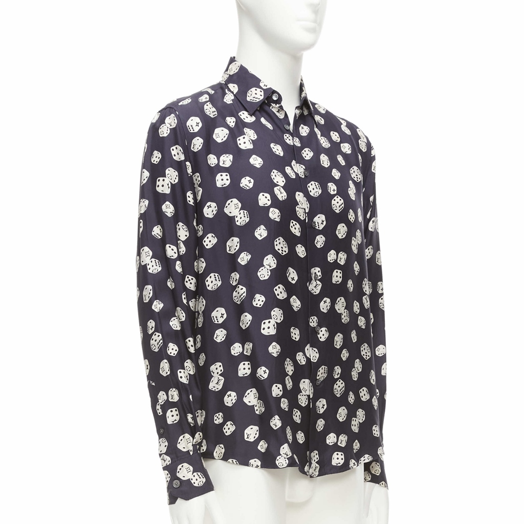 Louis Vuitton Navy Print Shirt - Image 6