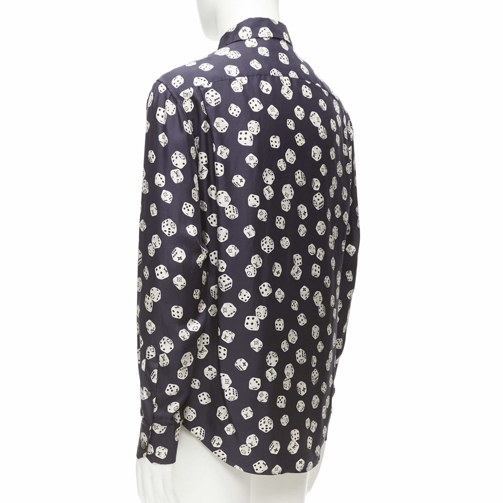 Louis Vuitton Navy Print Shirt - Detail 1