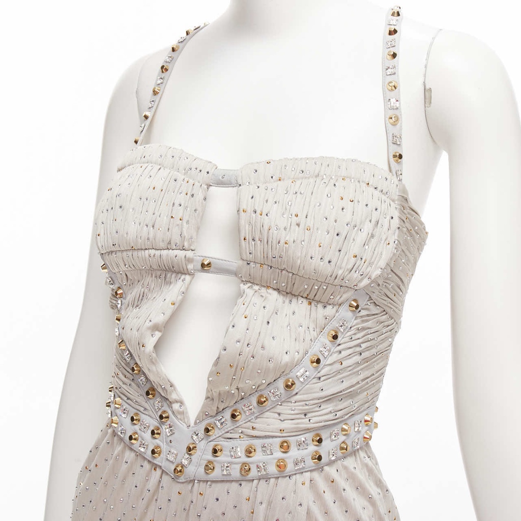 Versace Crystal Harness Dress - Back view