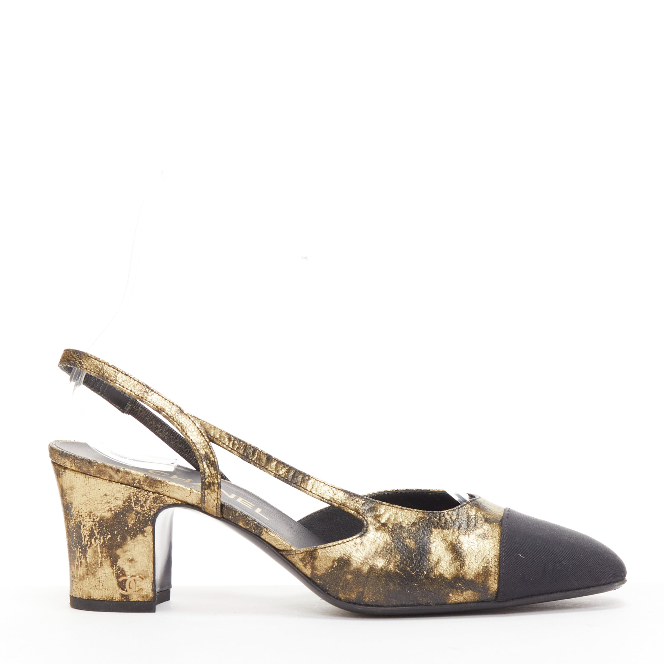 Chanel CC Toe Sling Pumps