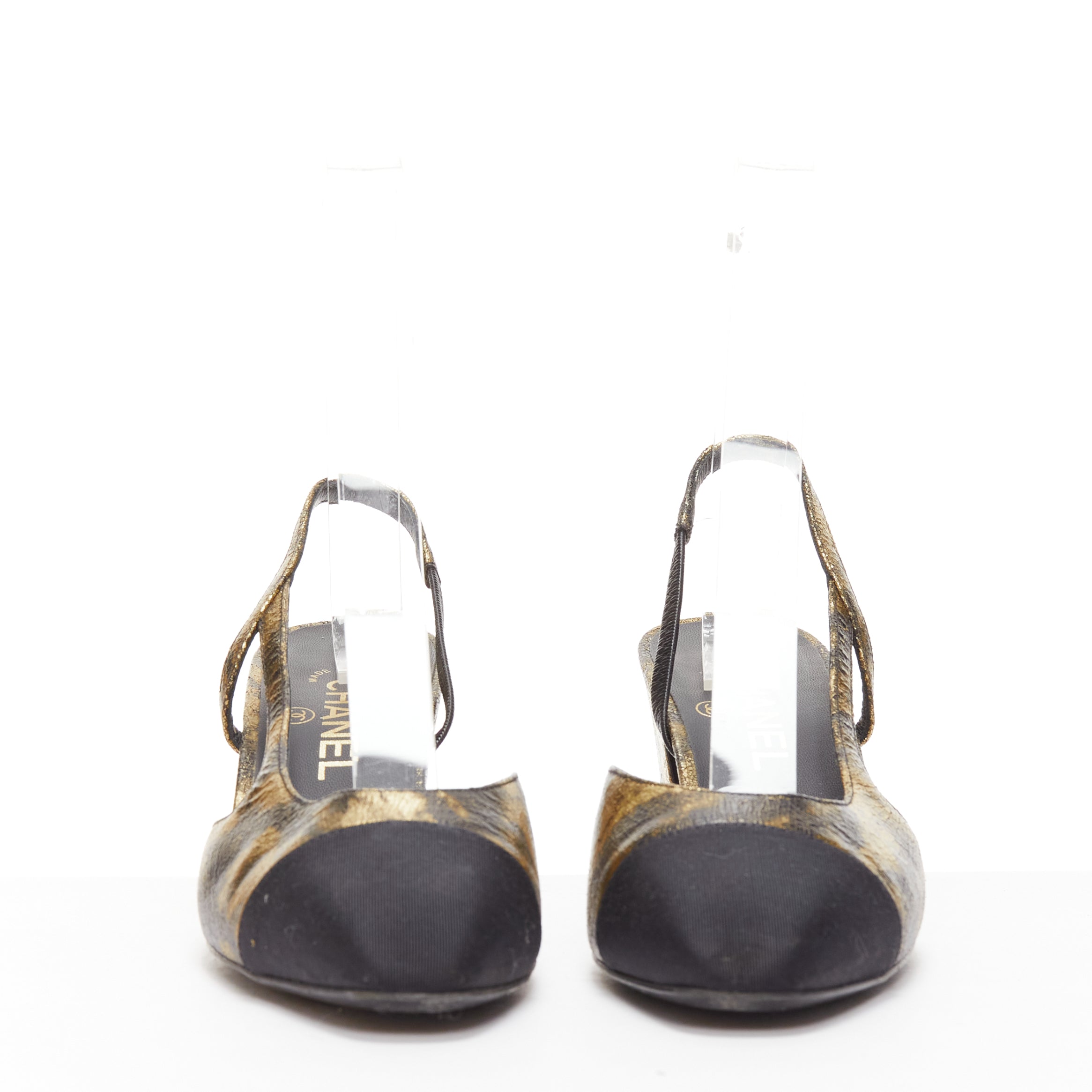 Chanel CC Toe Sling Pumps - Image 6