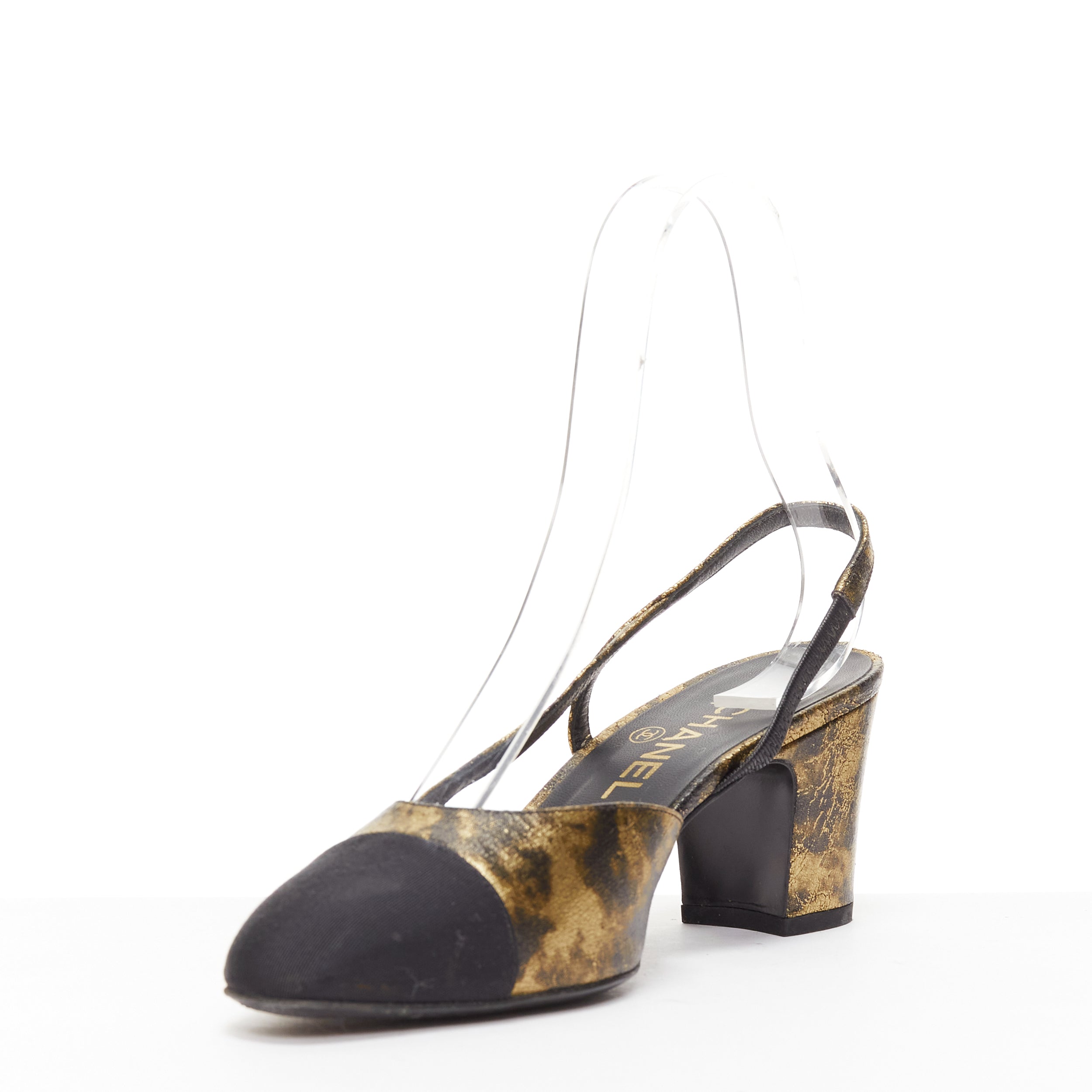 Chanel CC Toe Sling Pumps - 4