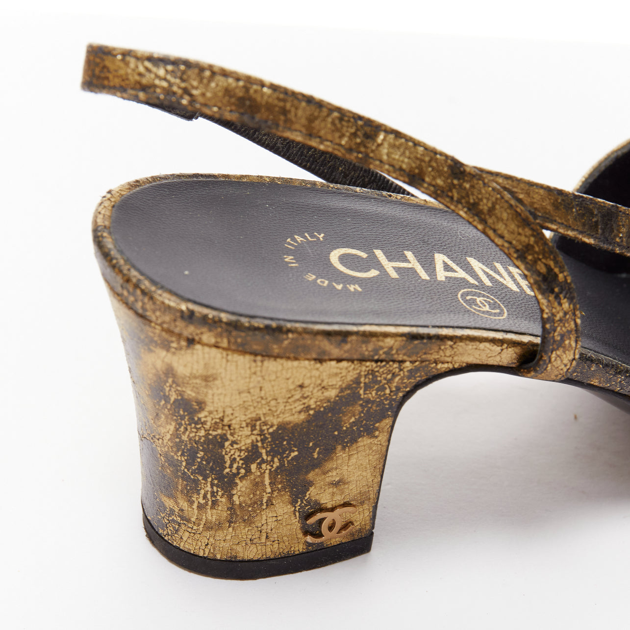 Chanel CC Toe Sling Pumps - Image 11