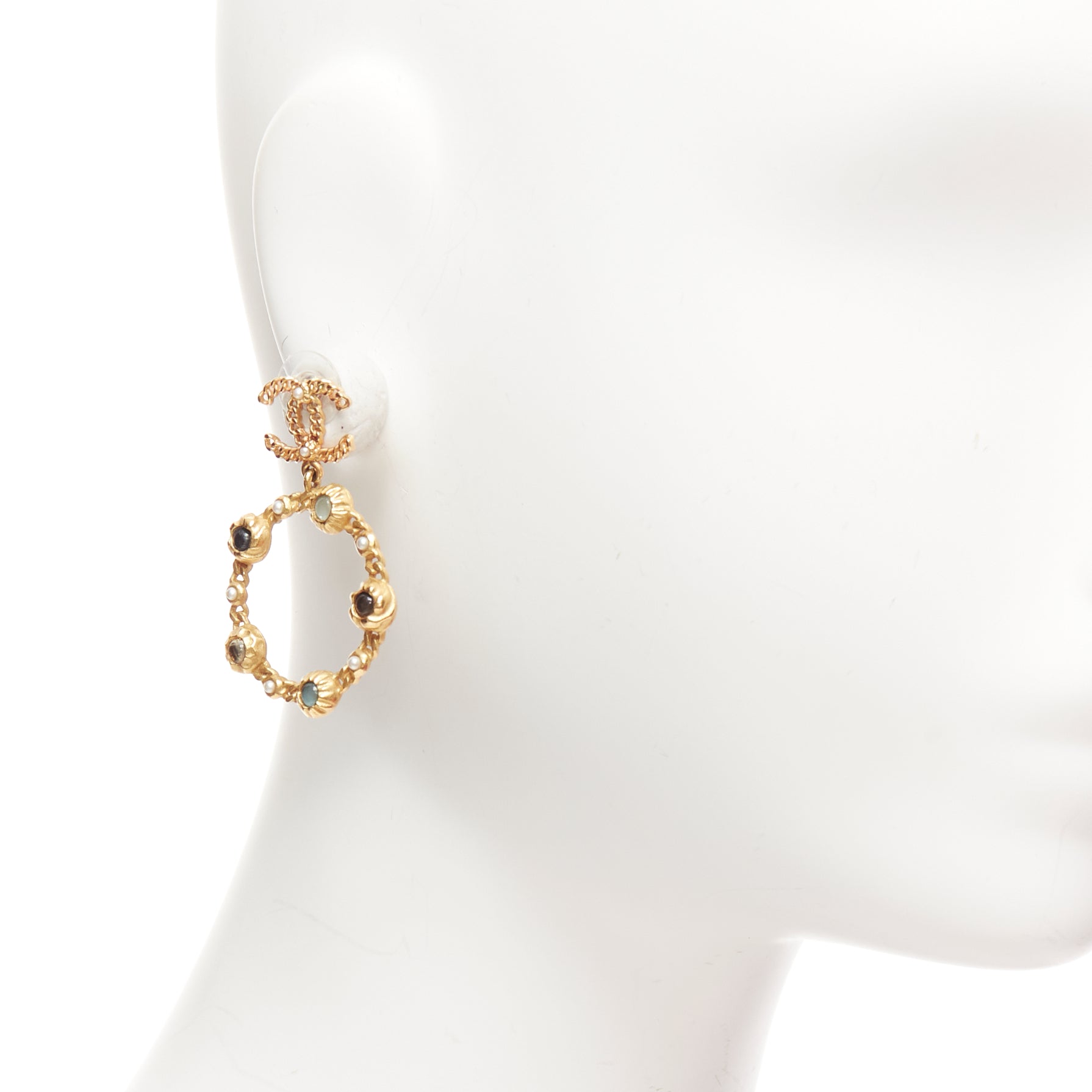 Chanel Beaded Chandelier Earrings - Back view