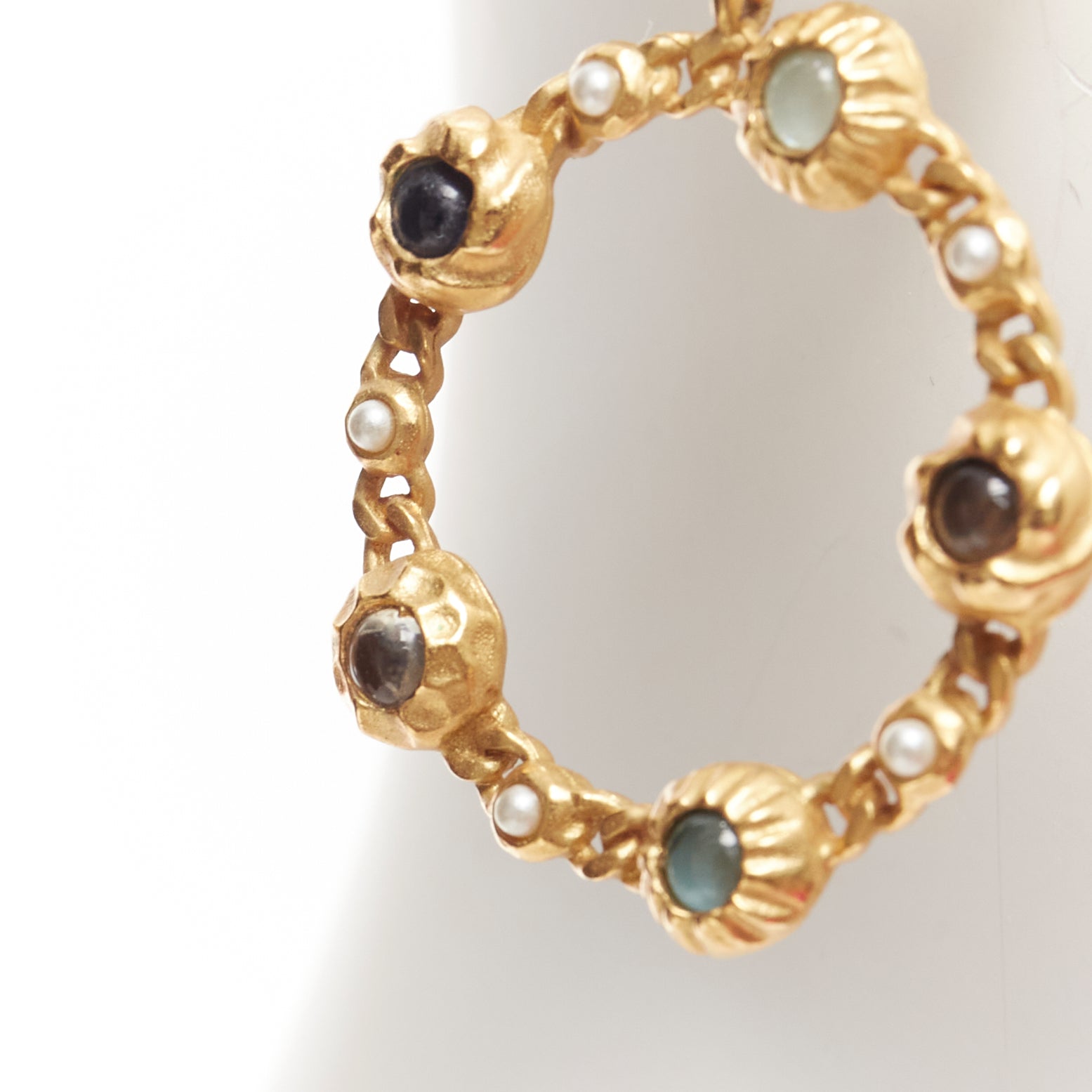 Chanel Beaded Chandelier Earrings - Side view