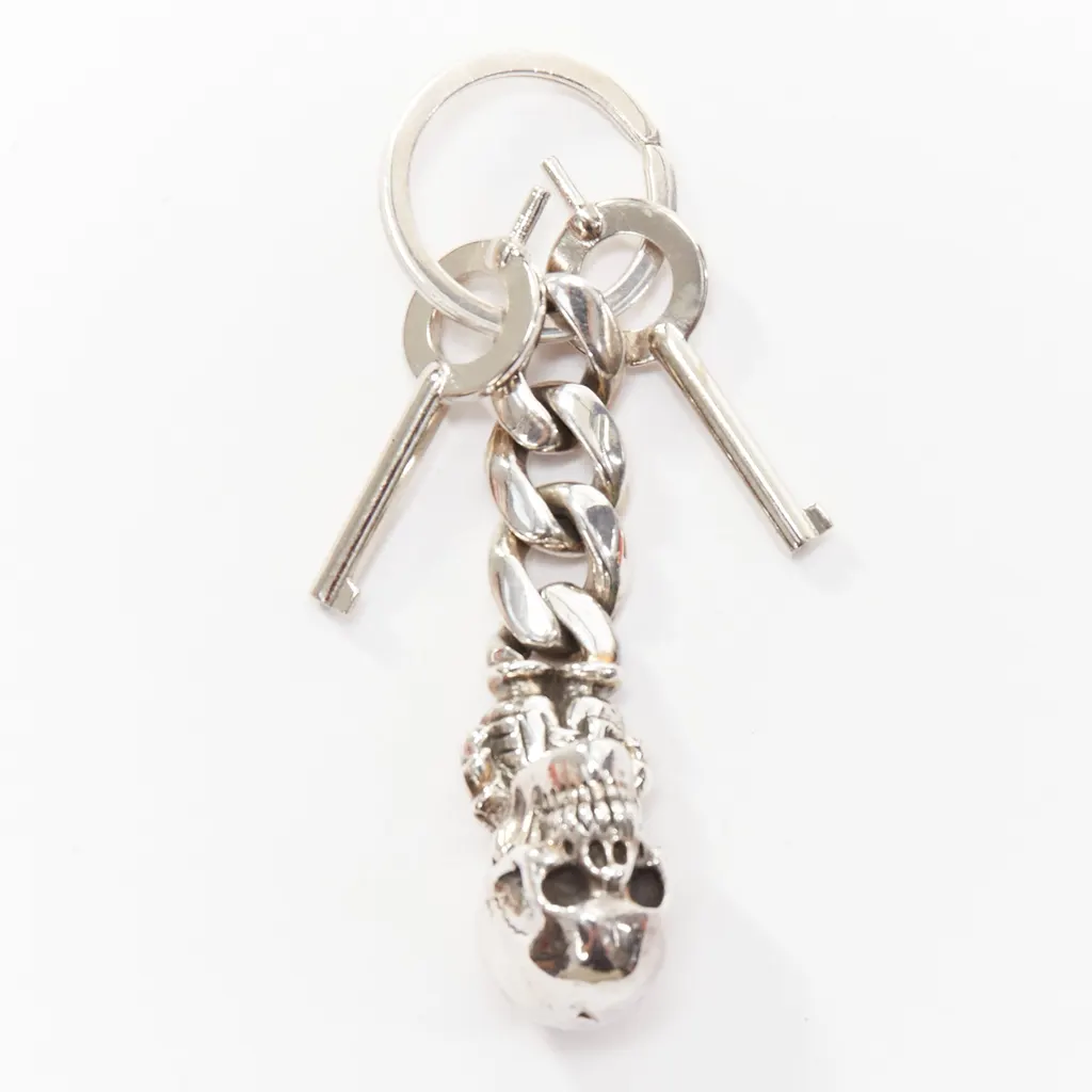 Chrome Hearts Handcuff Skull Keychain Silver Silver Very good - Back View